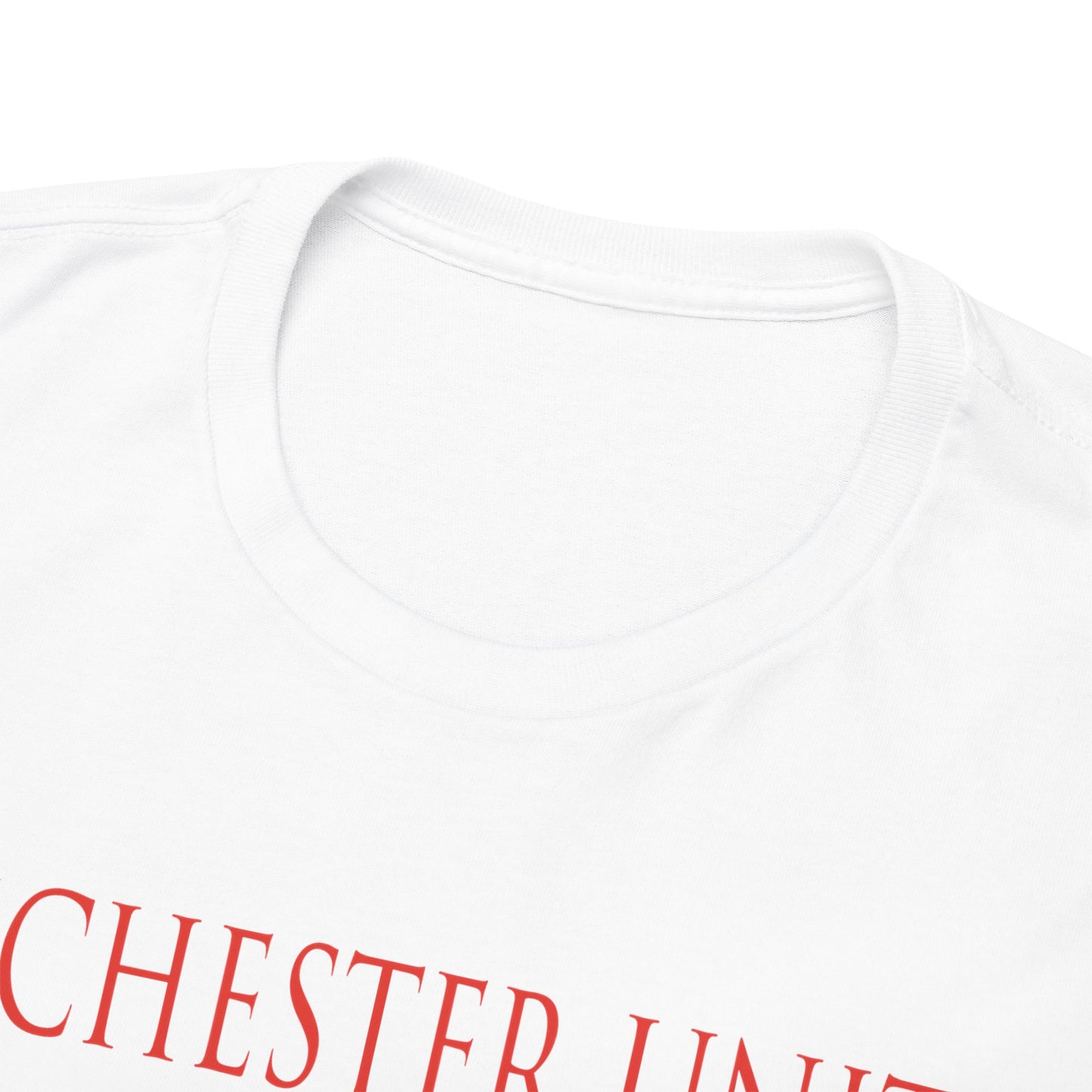 Manchester United Trophies Unisex Heavy Cotton T-Shirt - Red/White/Black