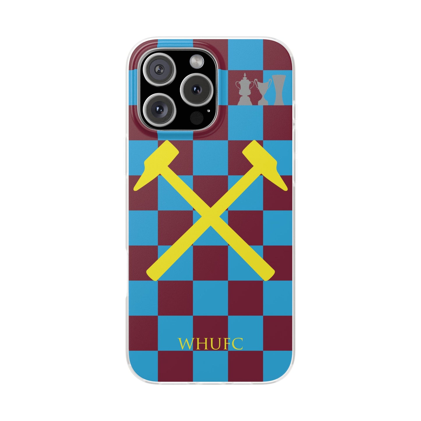 West Ham United Claret & Blue iPhone Flexi Case - iPhone 16, 15, 14, Plus/Pro/Pro Max