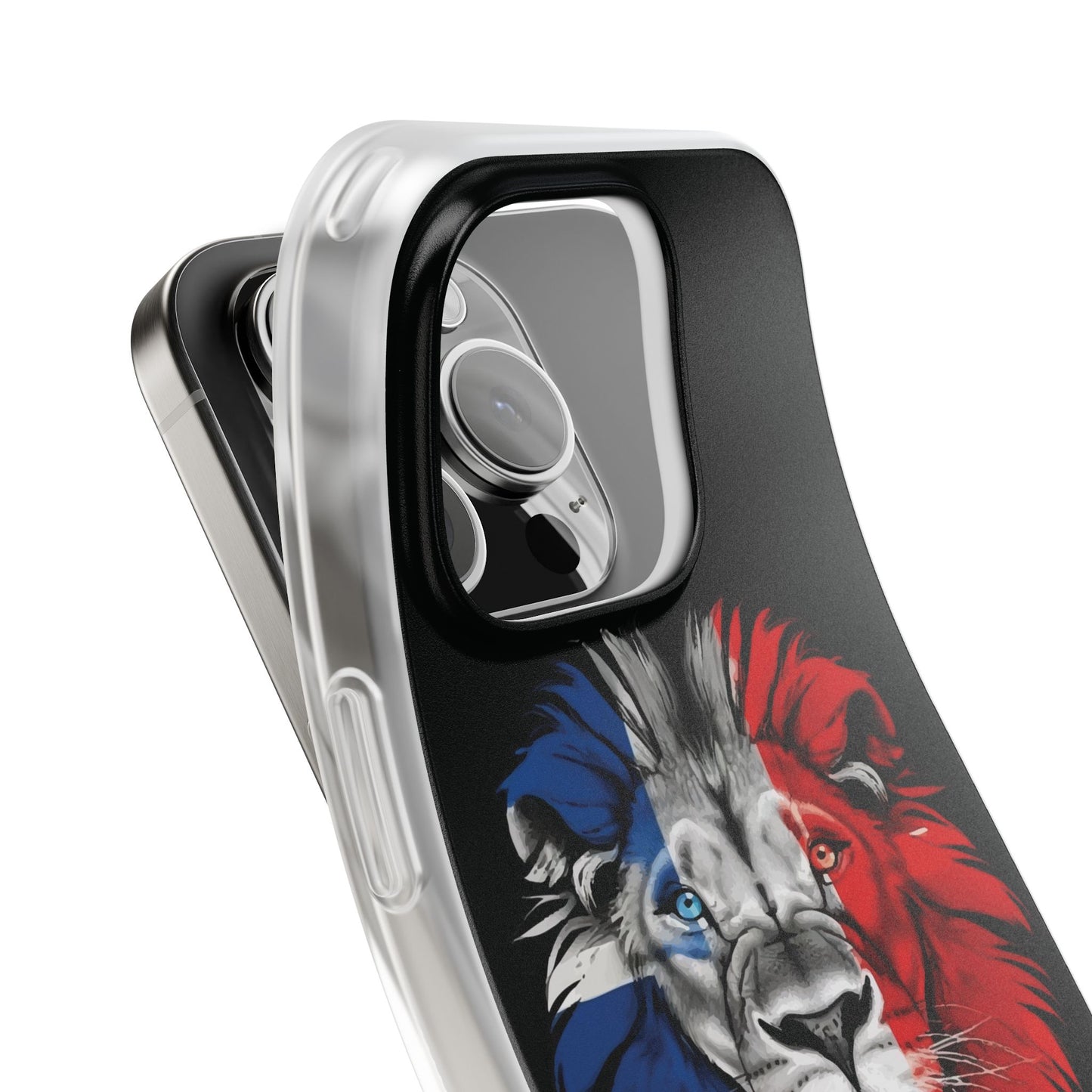 Great Britain Union Jack Lion black iPhone Flexi Case - iPhone 12, 13, 14, 15, 16, Mini/Plus/Pro/Pro Max