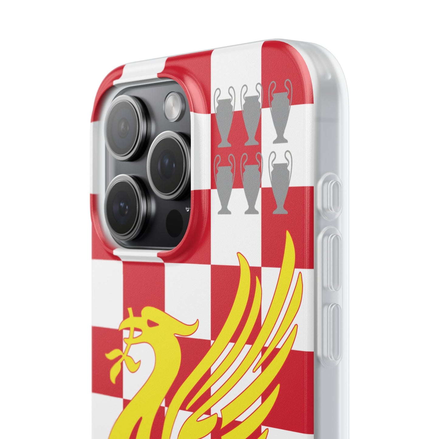 Liverpool Red & White Chequered iPhone Flexi Case - iPhone 16, 15, 14, Plus/Pro/Pro Max