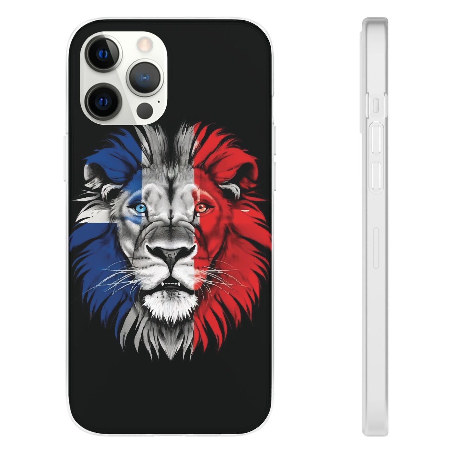 Great Britain Union Jack Lion black iPhone Flexi Case - iPhone 12, 13, 14, 15, 16, Mini/Plus/Pro/Pro Max