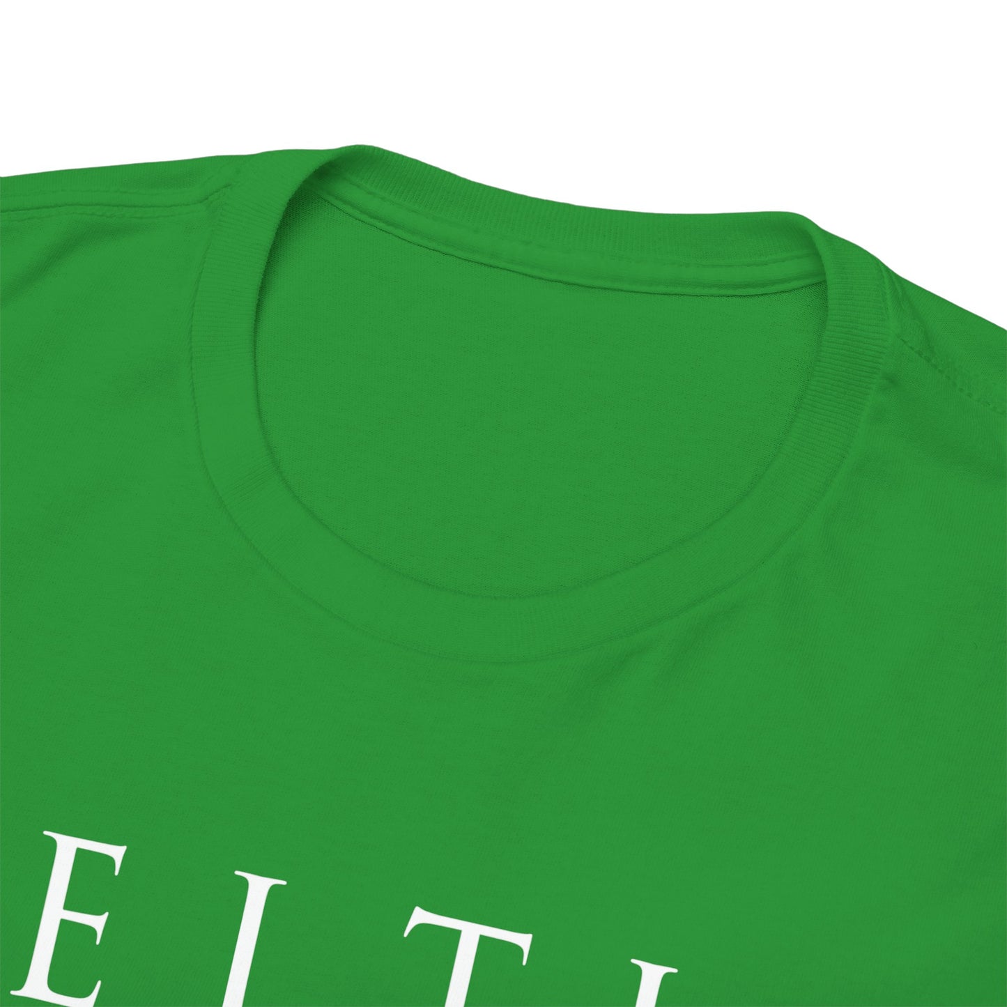 Celtic Clover & Trophies Unisex Heavy Cotton T-Shirt - Irish Green/Black/White/Gold/Sport Grey/Charcoal/Military Green/Forest Green