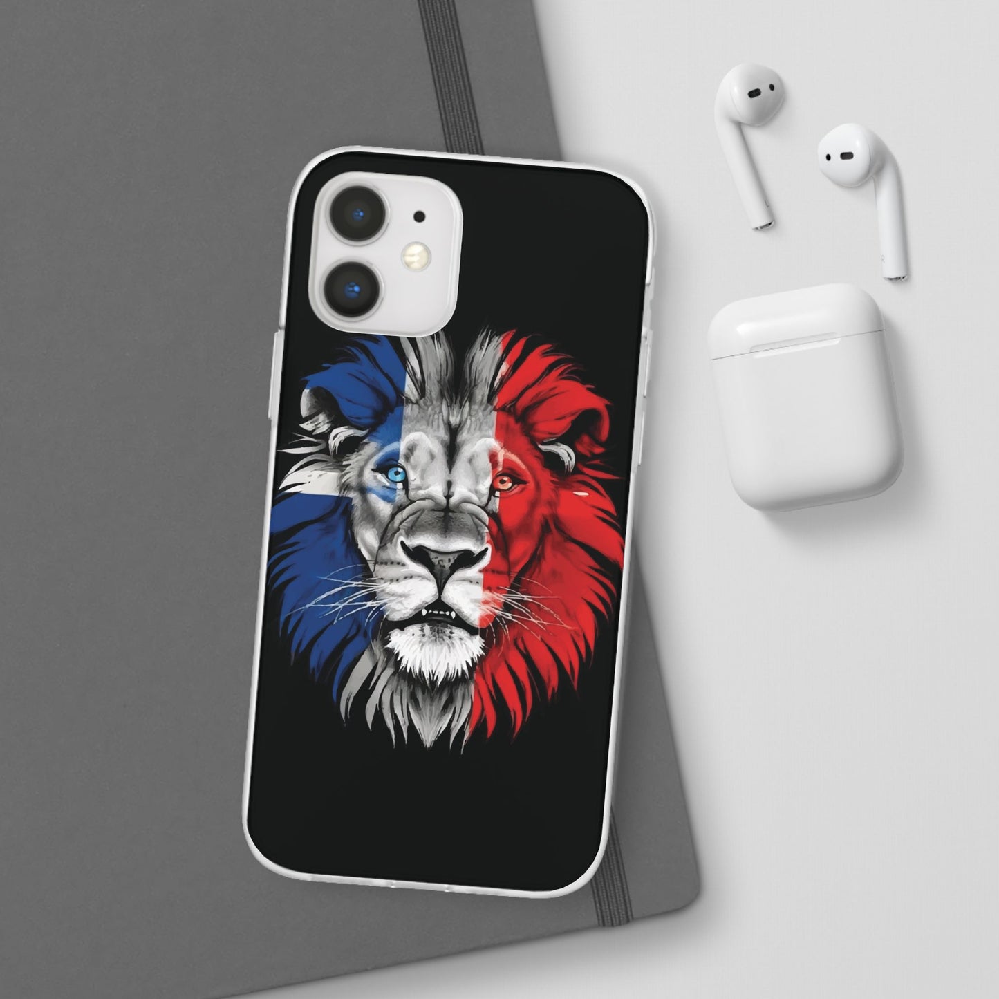 Great Britain Union Jack Lion black iPhone Flexi Case - iPhone 12, 13, 14, 15, 16, Mini/Plus/Pro/Pro Max
