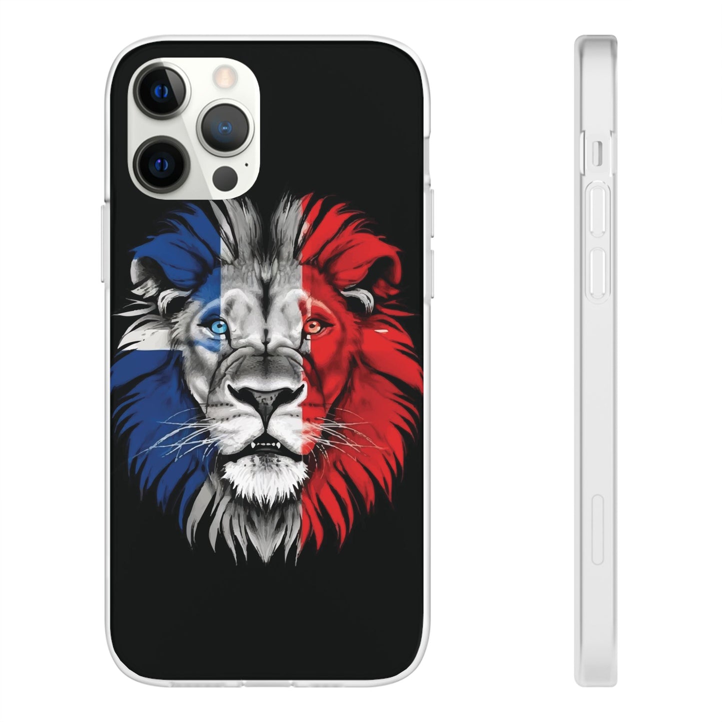 Great Britain Union Jack Lion black iPhone Flexi Case - iPhone 12, 13, 14, 15, 16, Mini/Plus/Pro/Pro Max