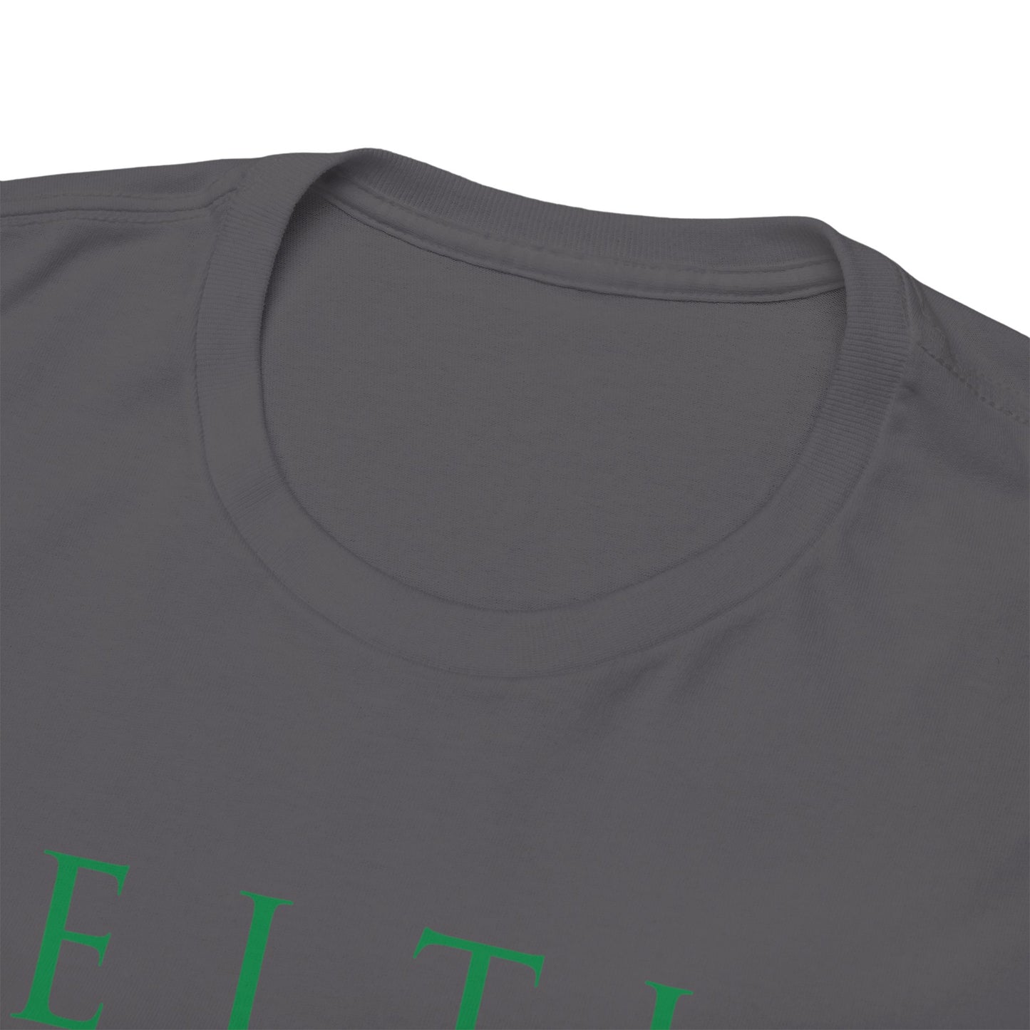 Celtic Clover & Trophies Unisex Heavy Cotton T-Shirt - Irish Green/Black/White/Gold/Sport Grey/Charcoal/Military Green/Forest Green