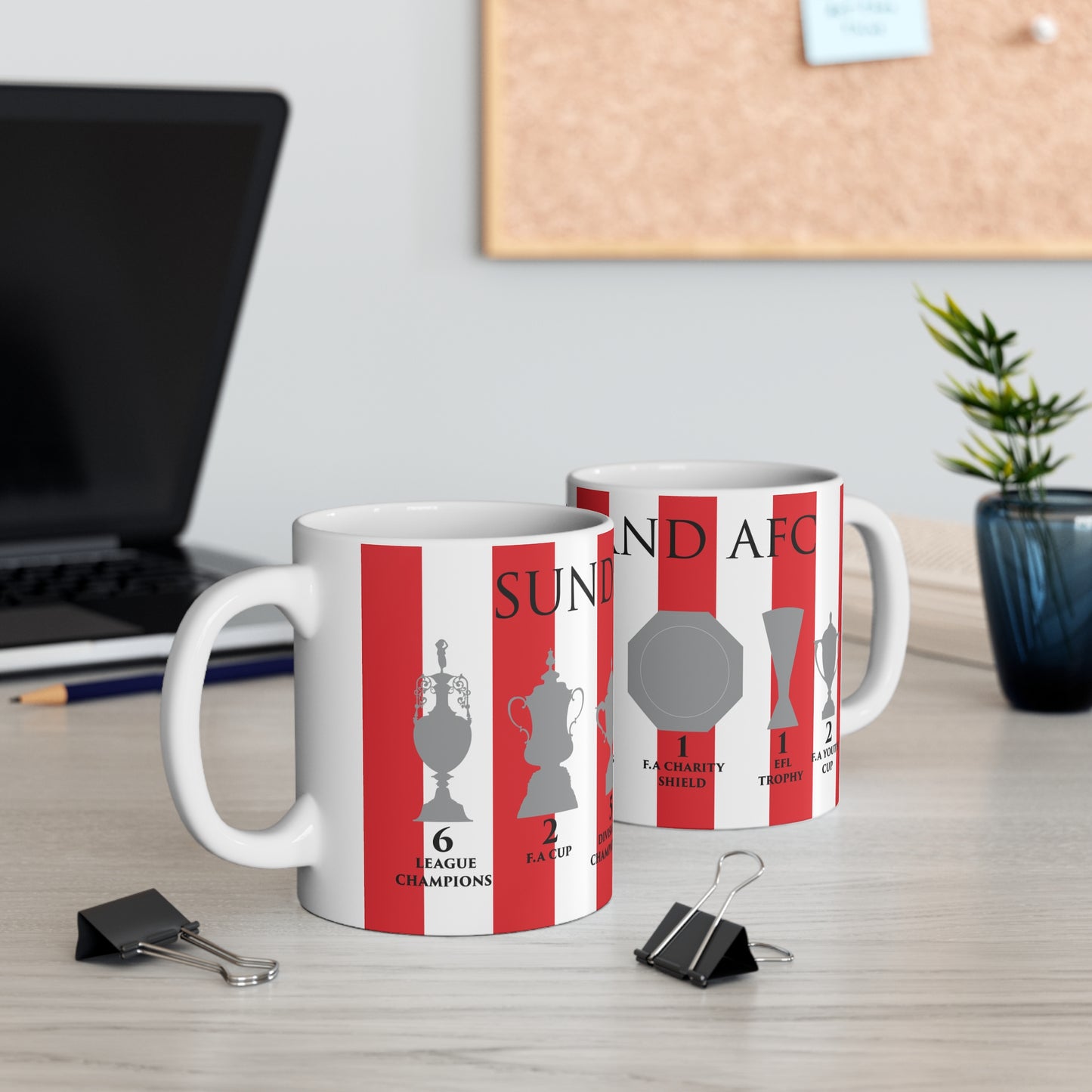 Sunderland Trophies Mug - Stripes
