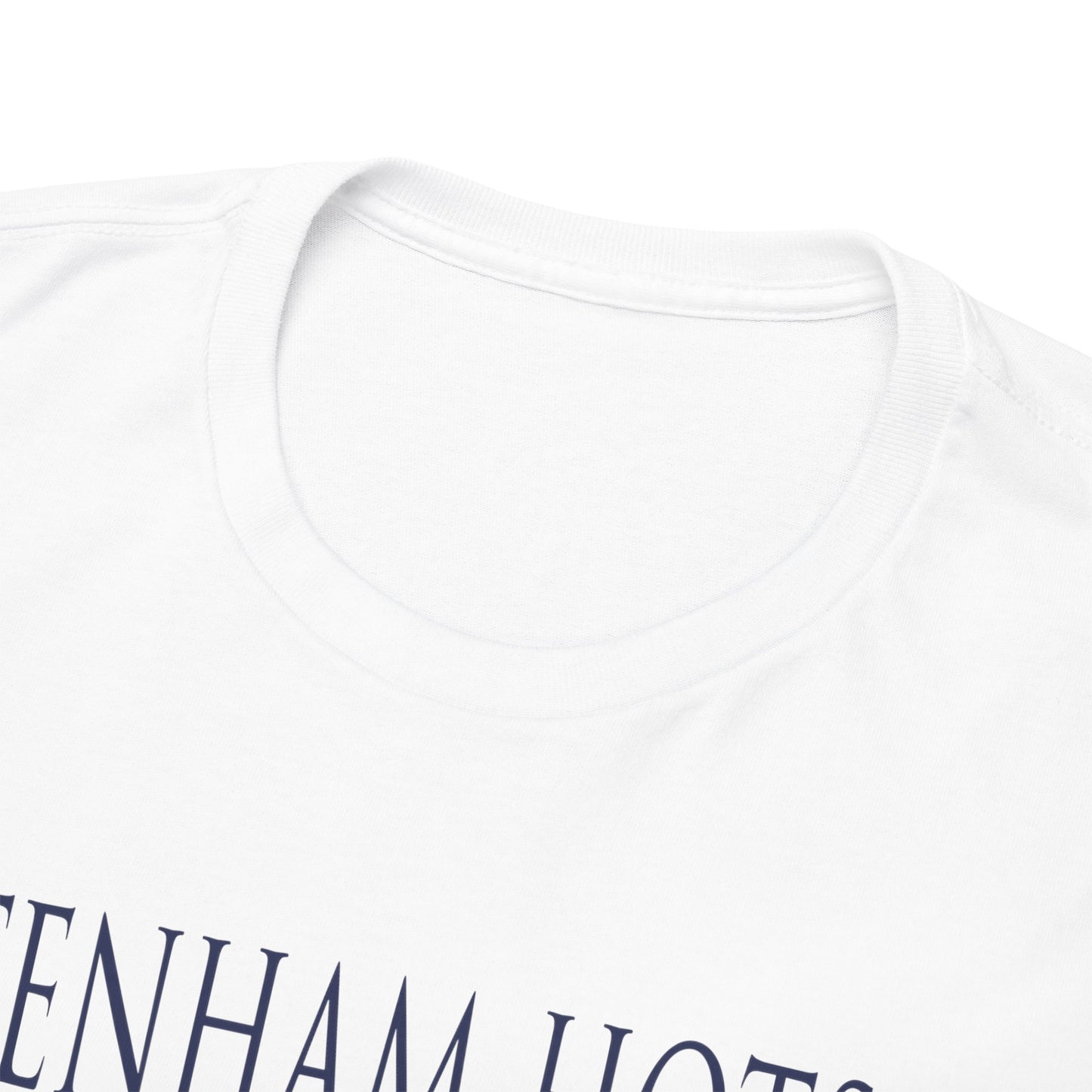 Tottenham Hotspur Cockerel & Trophies Unisex Heavy Cotton T-Shirt - Navy/White/Black/Gold/Light Blue/Royal