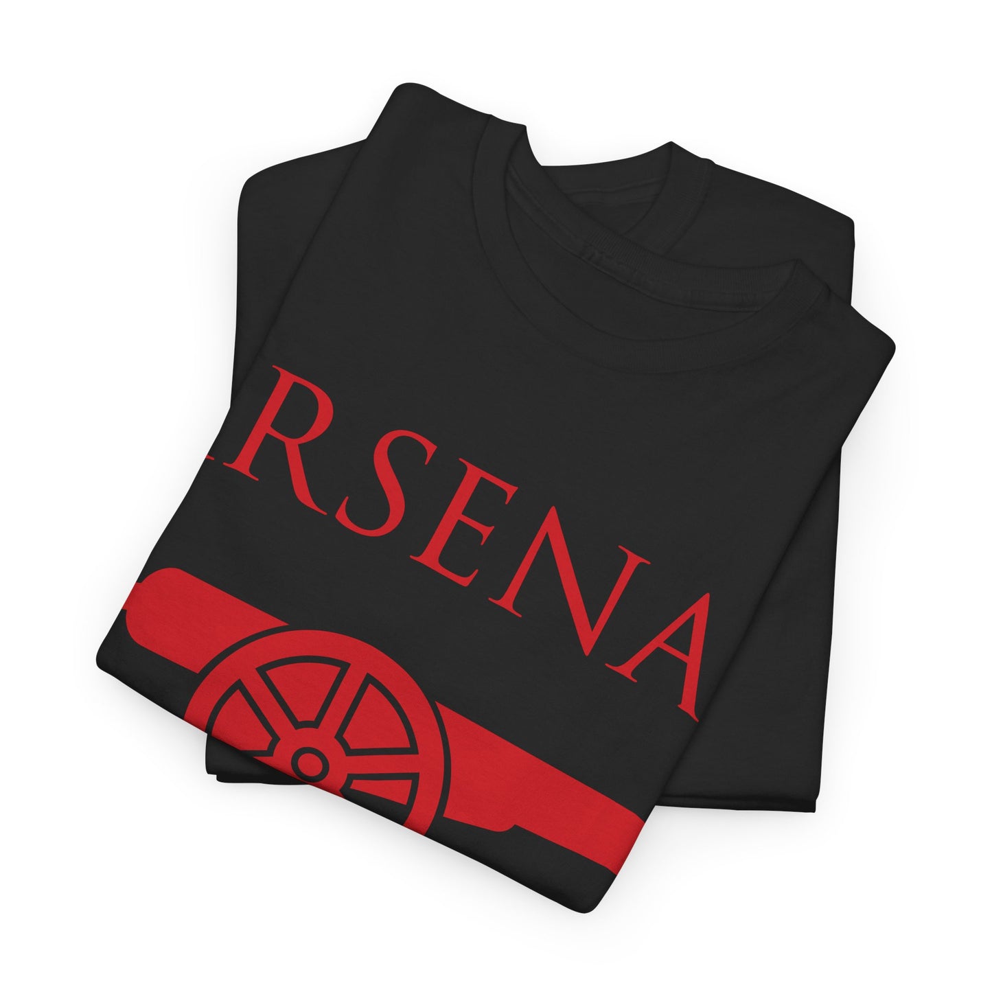 Arsenal Cannon & Trophies Unisex Heavy Cotton T-Shirt - Red/White/Black/Gold/Royal