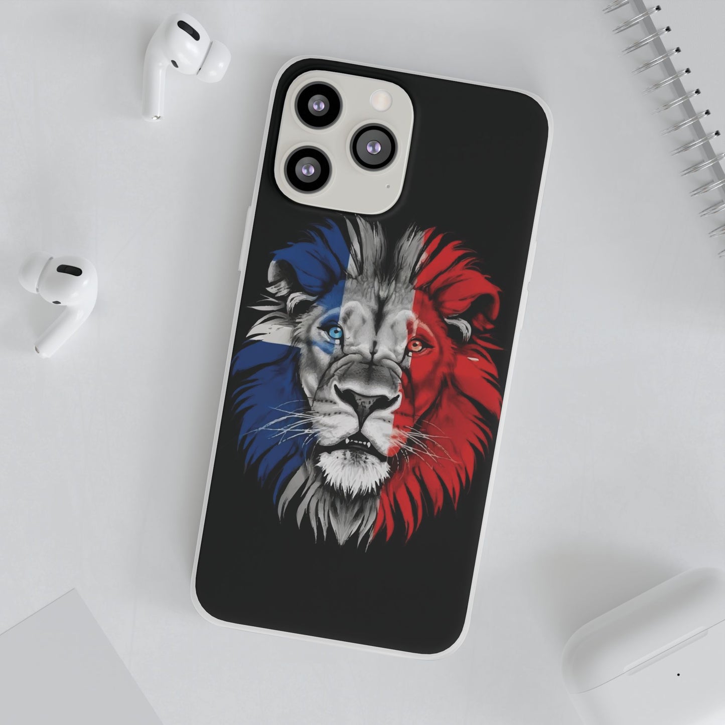 Great Britain Union Jack Lion black iPhone Flexi Case - iPhone 12, 13, 14, 15, 16, Mini/Plus/Pro/Pro Max