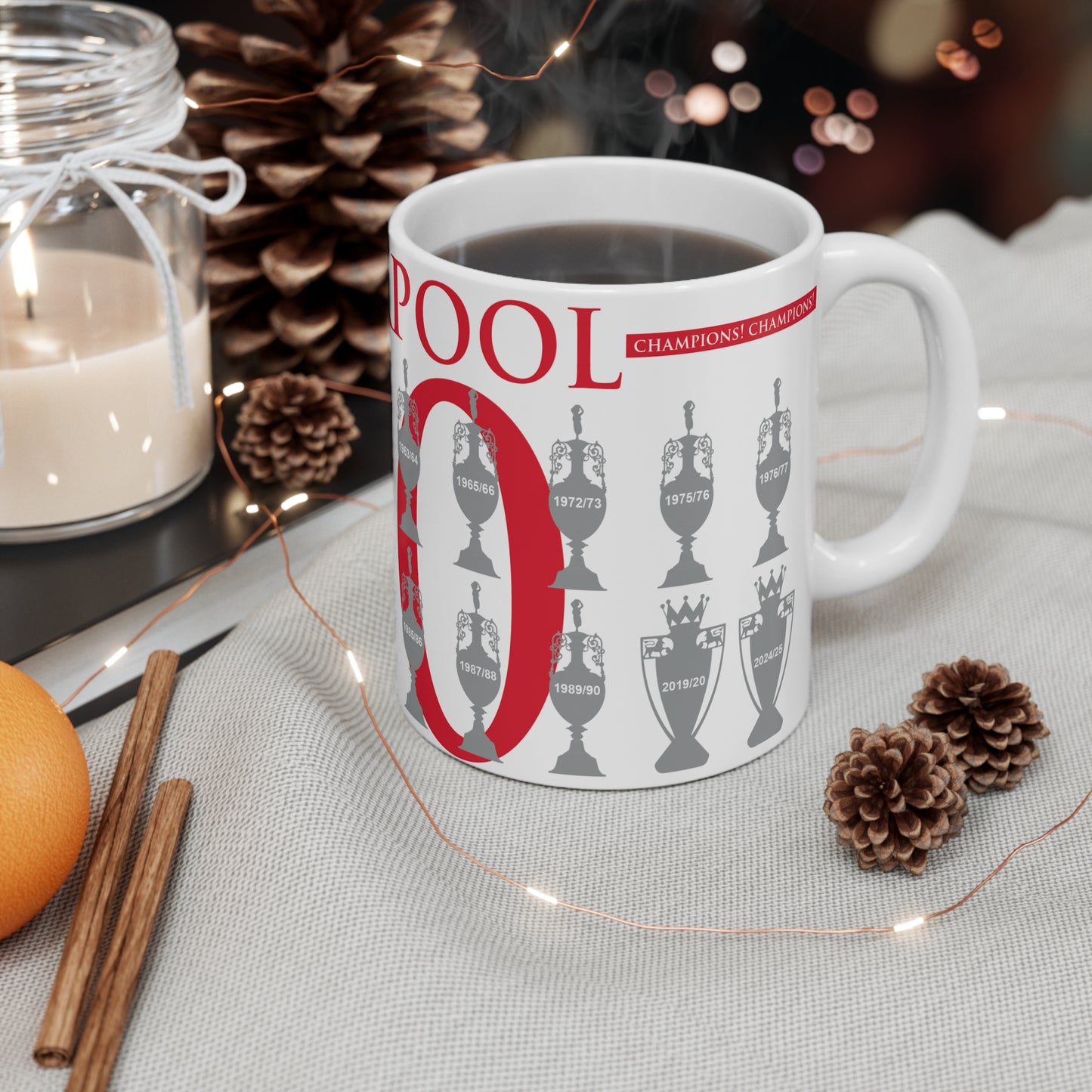 Liverpool 20 League Champions Mug - White