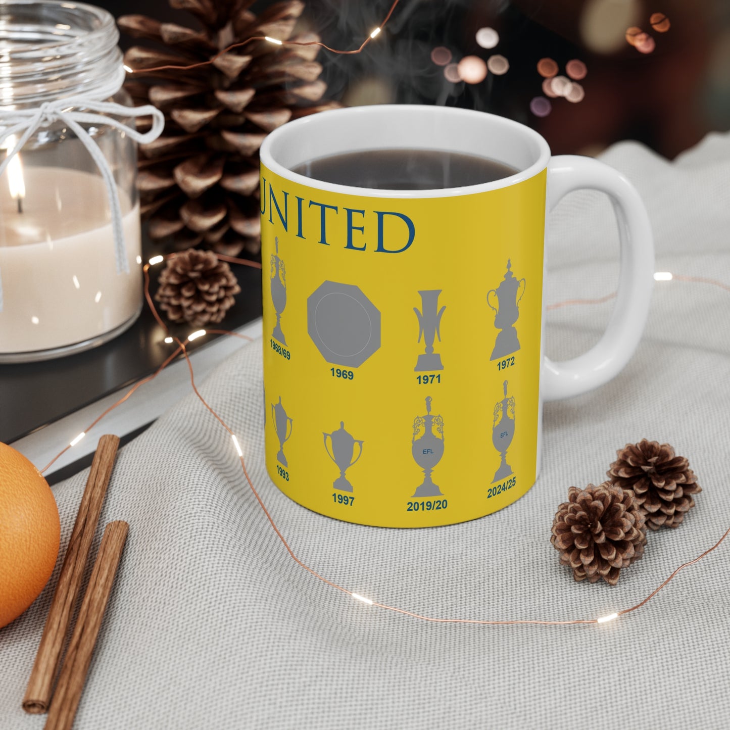 Leeds United Trophies Collection Mug - Yellow