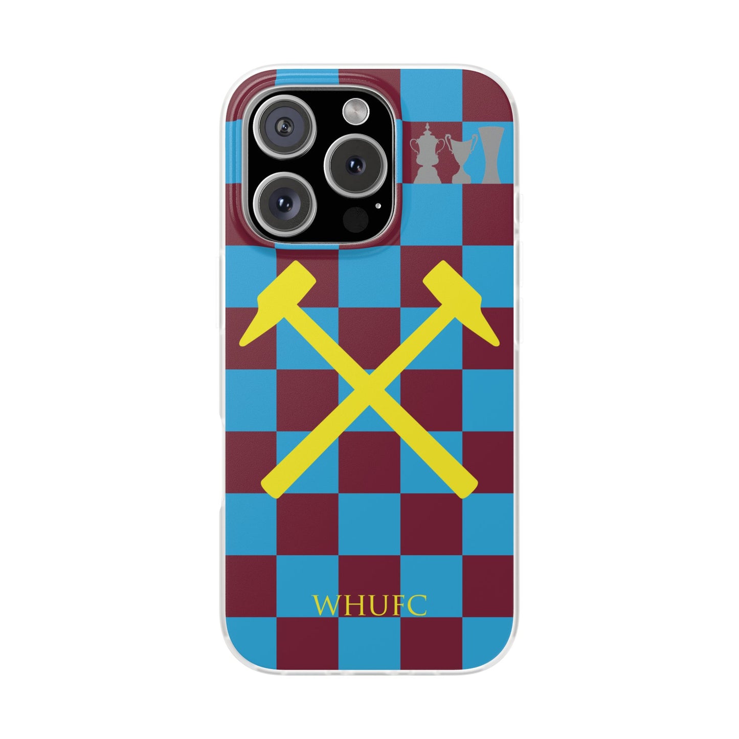 West Ham United Claret & Blue iPhone Flexi Case - iPhone 16, 15, 14, Plus/Pro/Pro Max