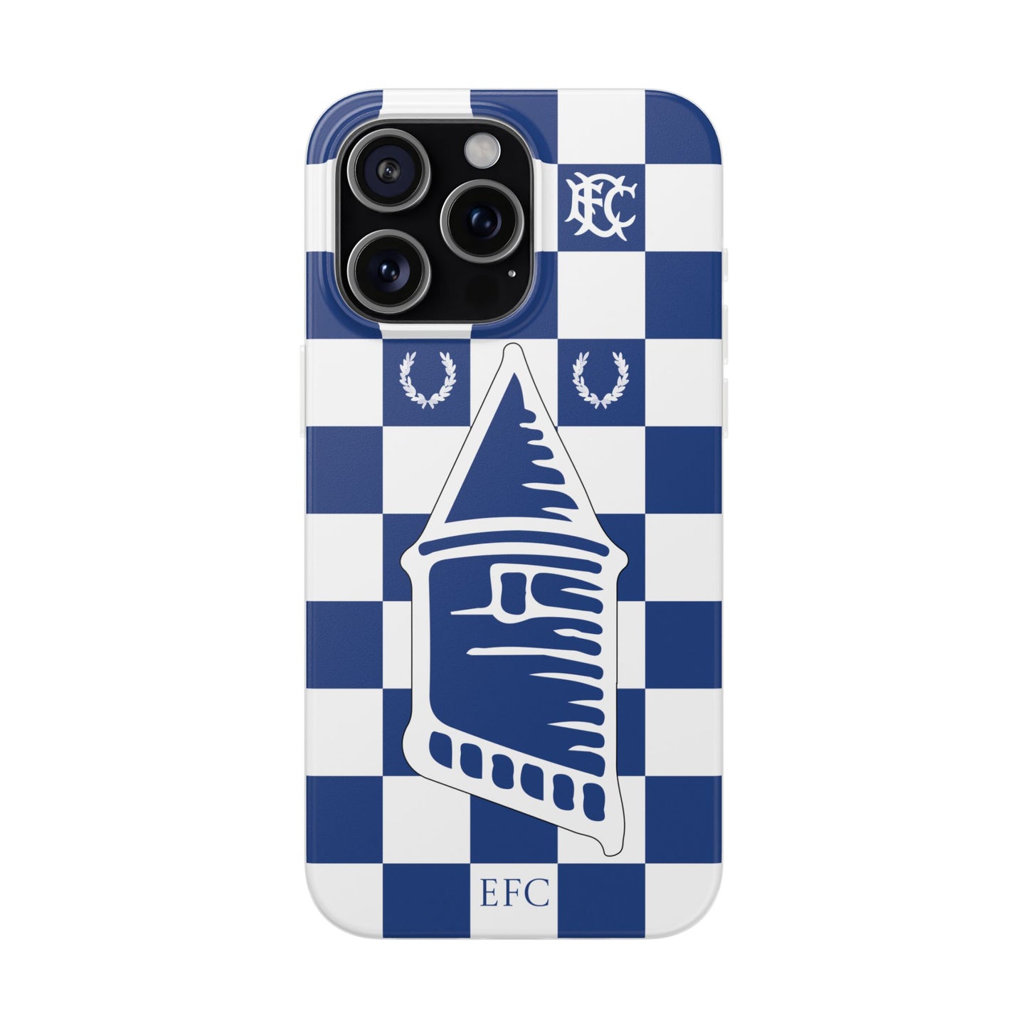 Everton Blue & White Chequered iPhone Flexi Case - iPhone 16, 15, 14, Plus/Pro/Pro Max