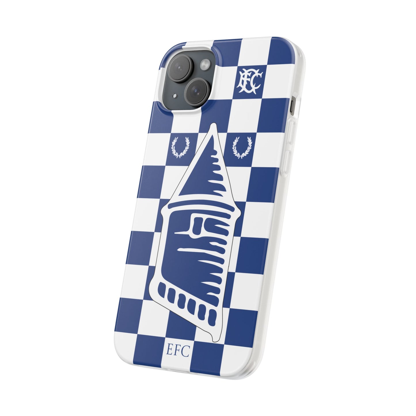 Everton Blue & White Chequered iPhone Flexi Case - iPhone 16, 15, 14, Plus/Pro/Pro Max