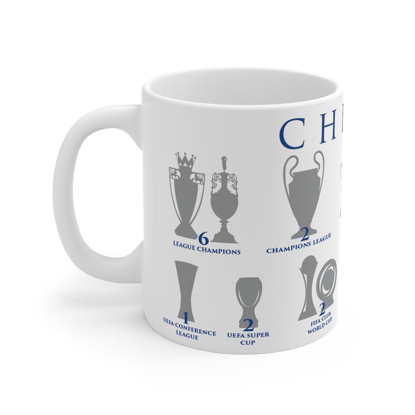 Chelsea Trophies Mug - White