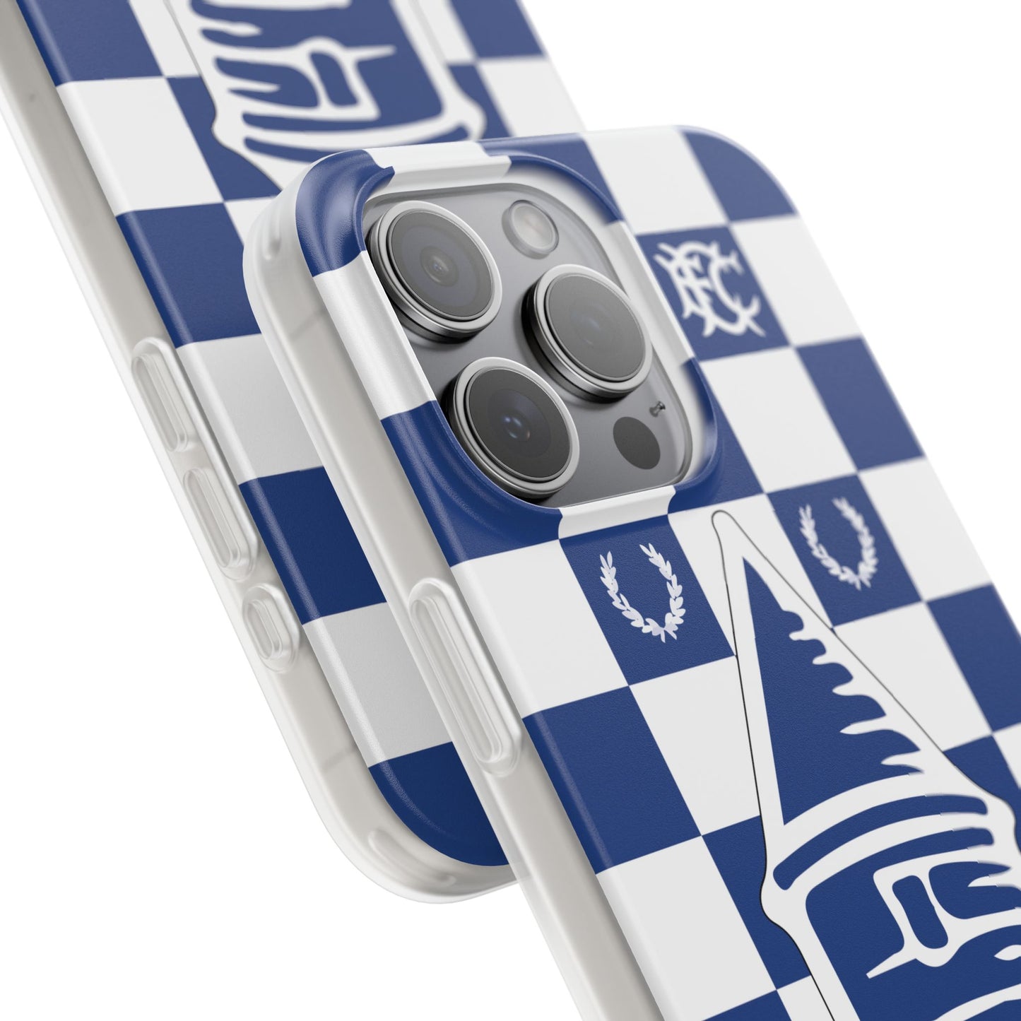 Everton Blue & White Chequered iPhone Flexi Case - iPhone 16, 15, 14, Plus/Pro/Pro Max