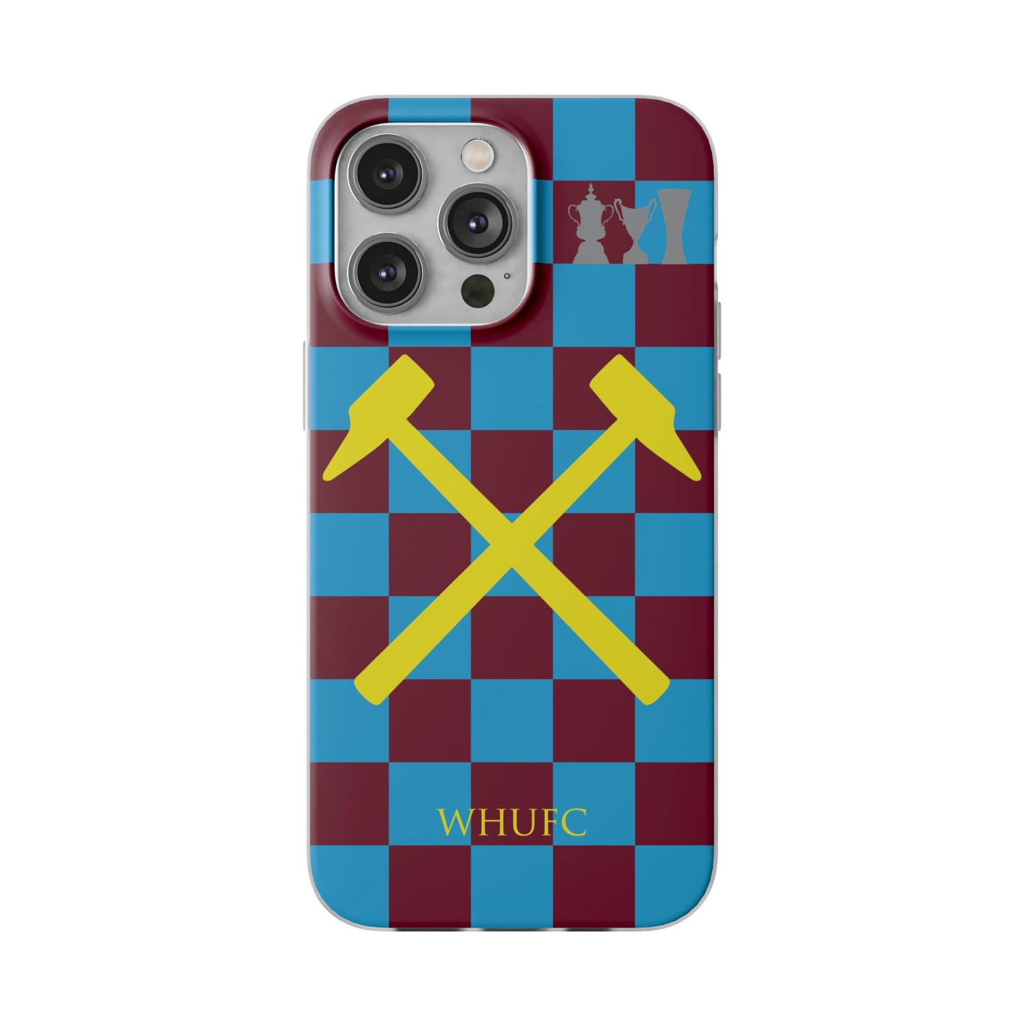 West Ham United Claret & Blue iPhone Flexi Case - iPhone 16, 15, 14, Plus/Pro/Pro Max