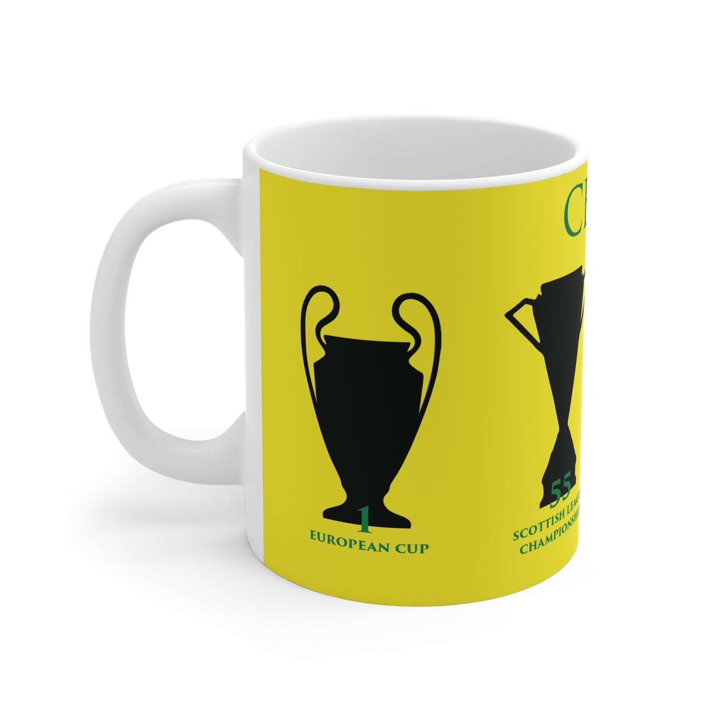 Celtic Trophies Mug - Yellow