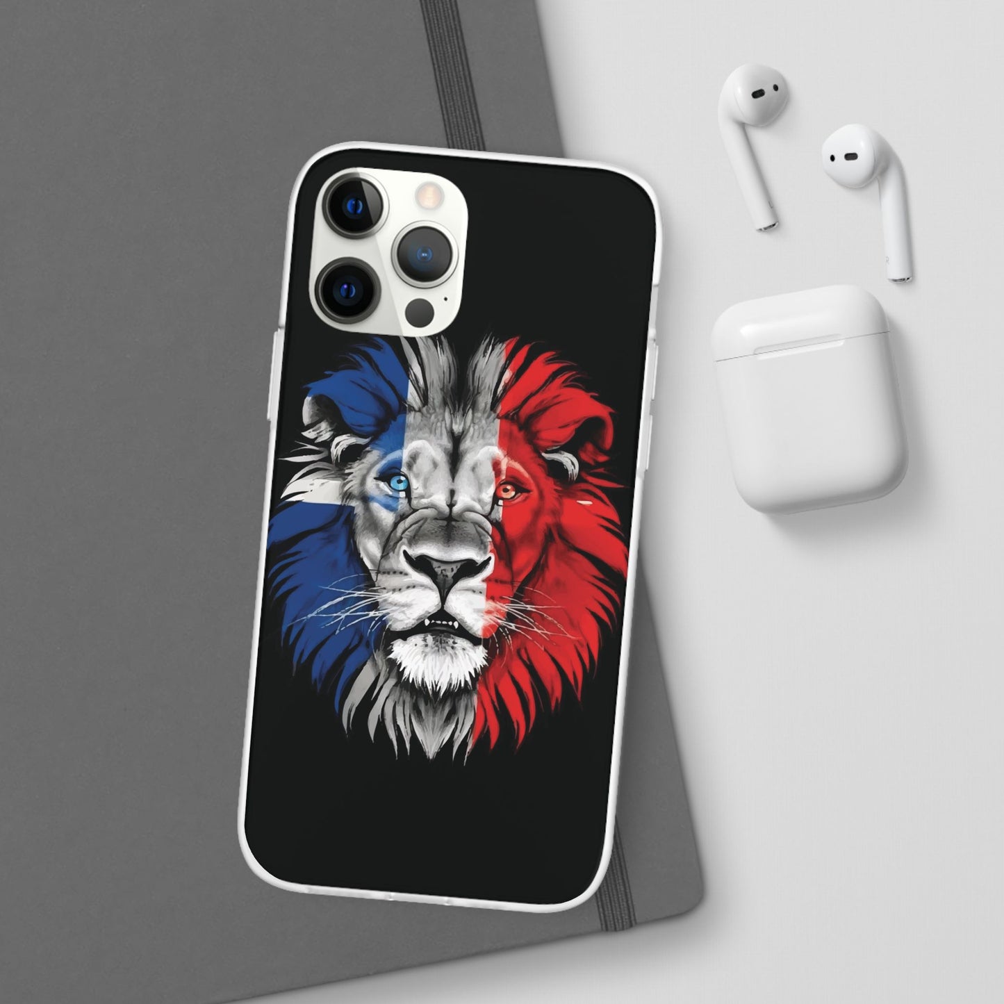 Great Britain Union Jack Lion black iPhone Flexi Case - iPhone 12, 13, 14, 15, 16, Mini/Plus/Pro/Pro Max