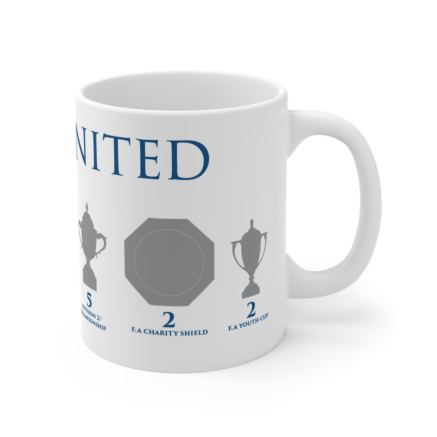 Leeds United Trophies Mug - White