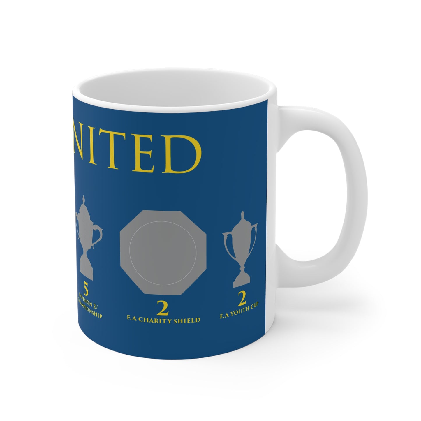 Leeds United Trophies Mug - Blue