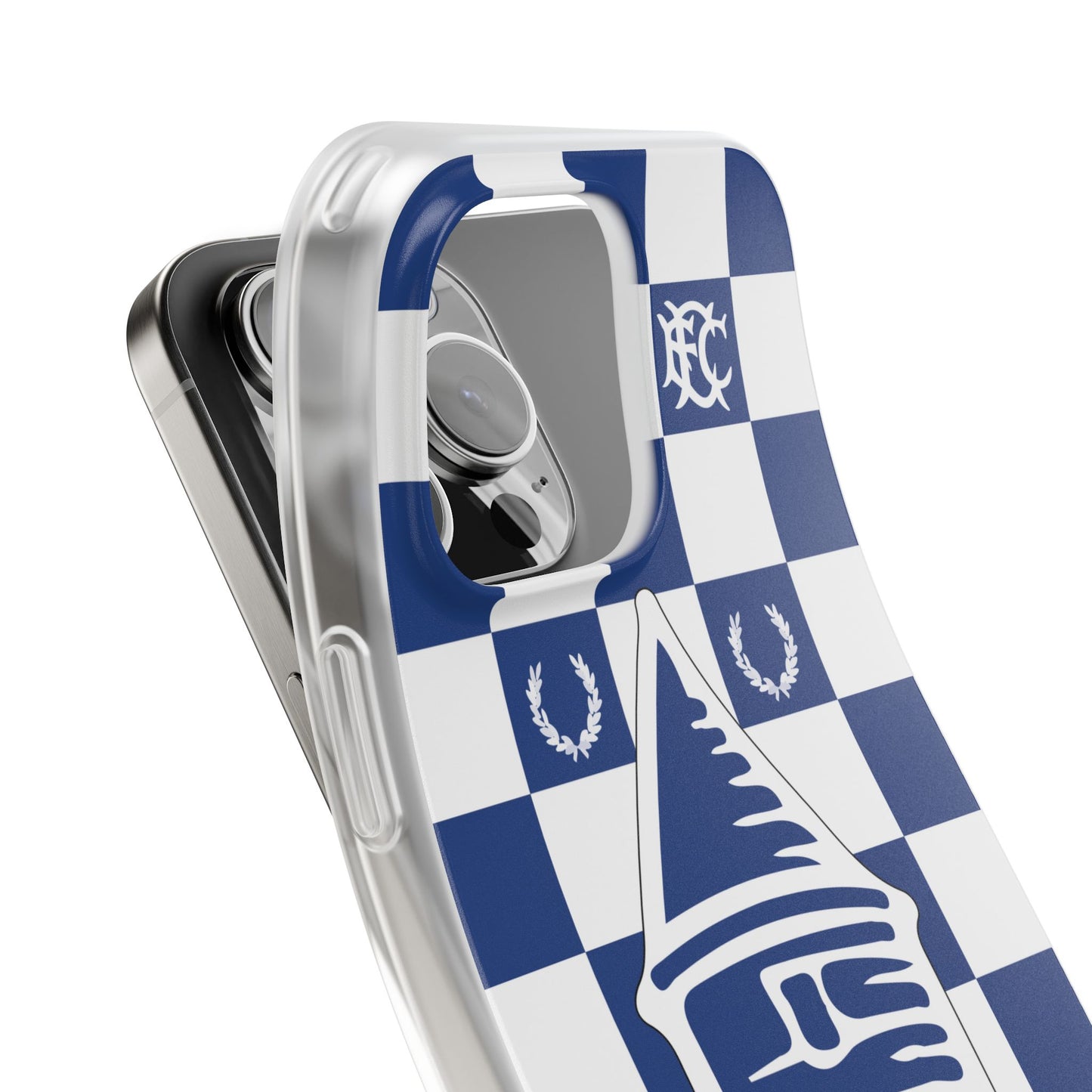 Everton Blue & White Chequered iPhone Flexi Case - iPhone 16, 15, 14, Plus/Pro/Pro Max