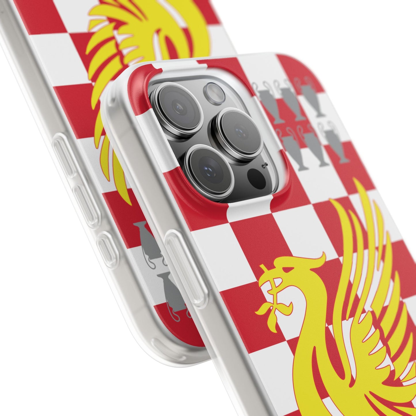 Liverpool Red & White Chequered iPhone Flexi Case - iPhone 16, 15, 14, Plus/Pro/Pro Max