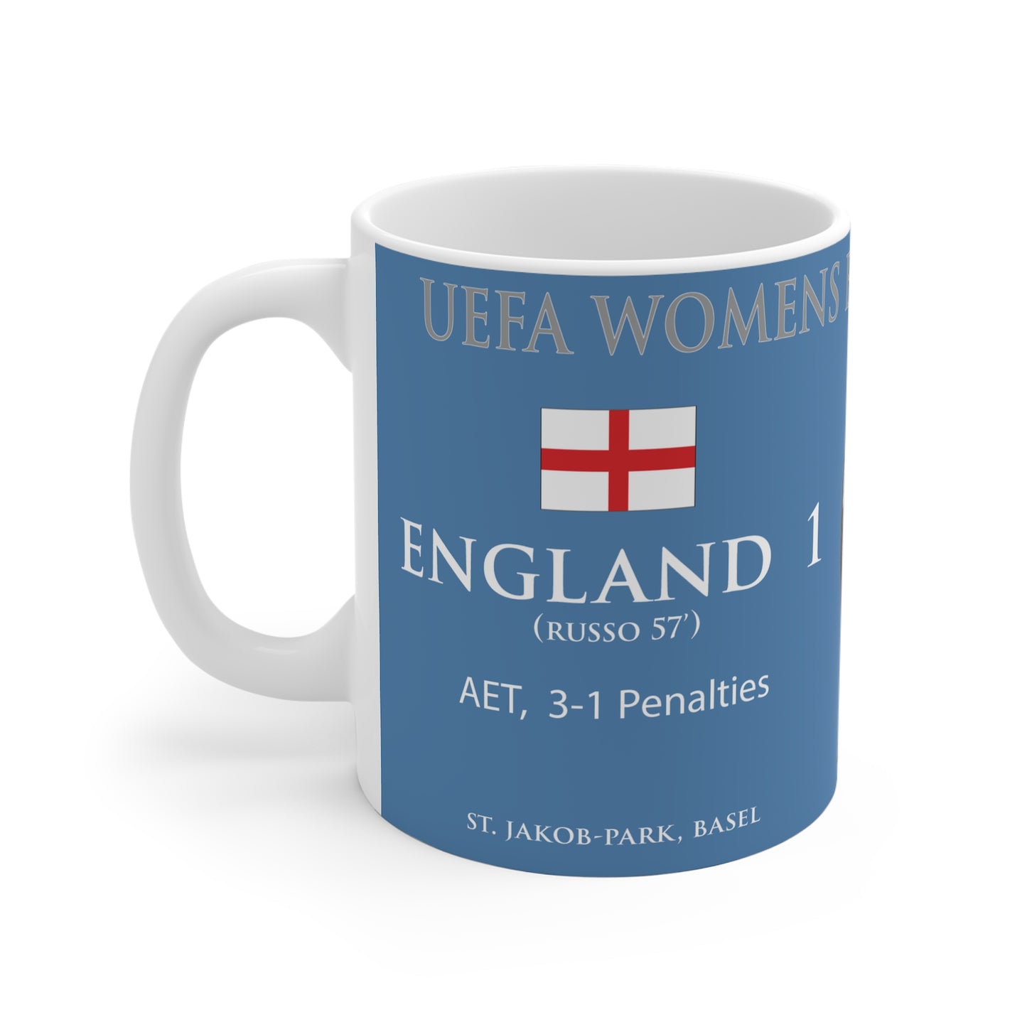 England UEFA Women's Euro Winners Mug - Blue