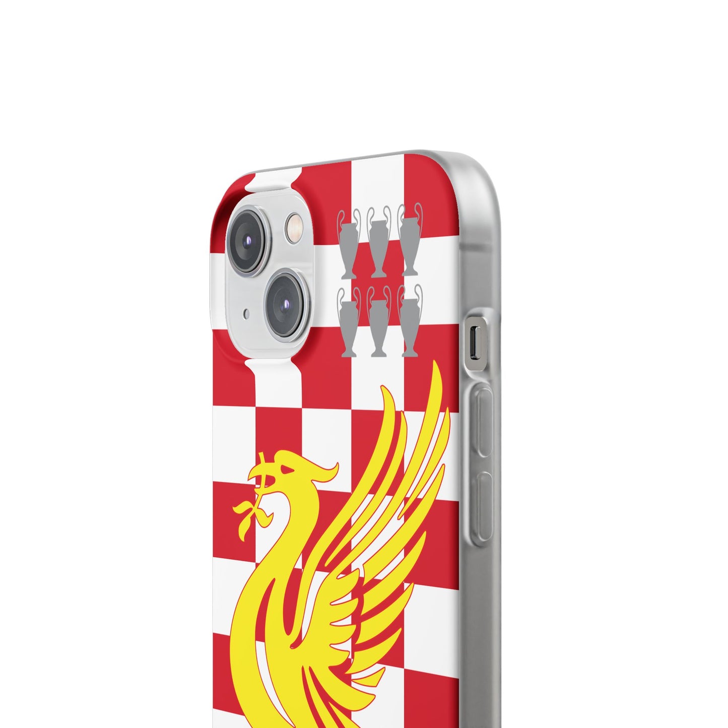 Liverpool Red & White Chequered iPhone Flexi Case - iPhone 16, 15, 14, Plus/Pro/Pro Max
