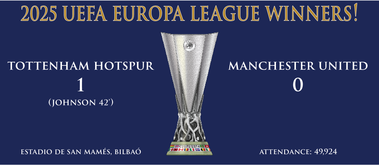 Tottenham Hotspur Europa League Winners Mug - Blue