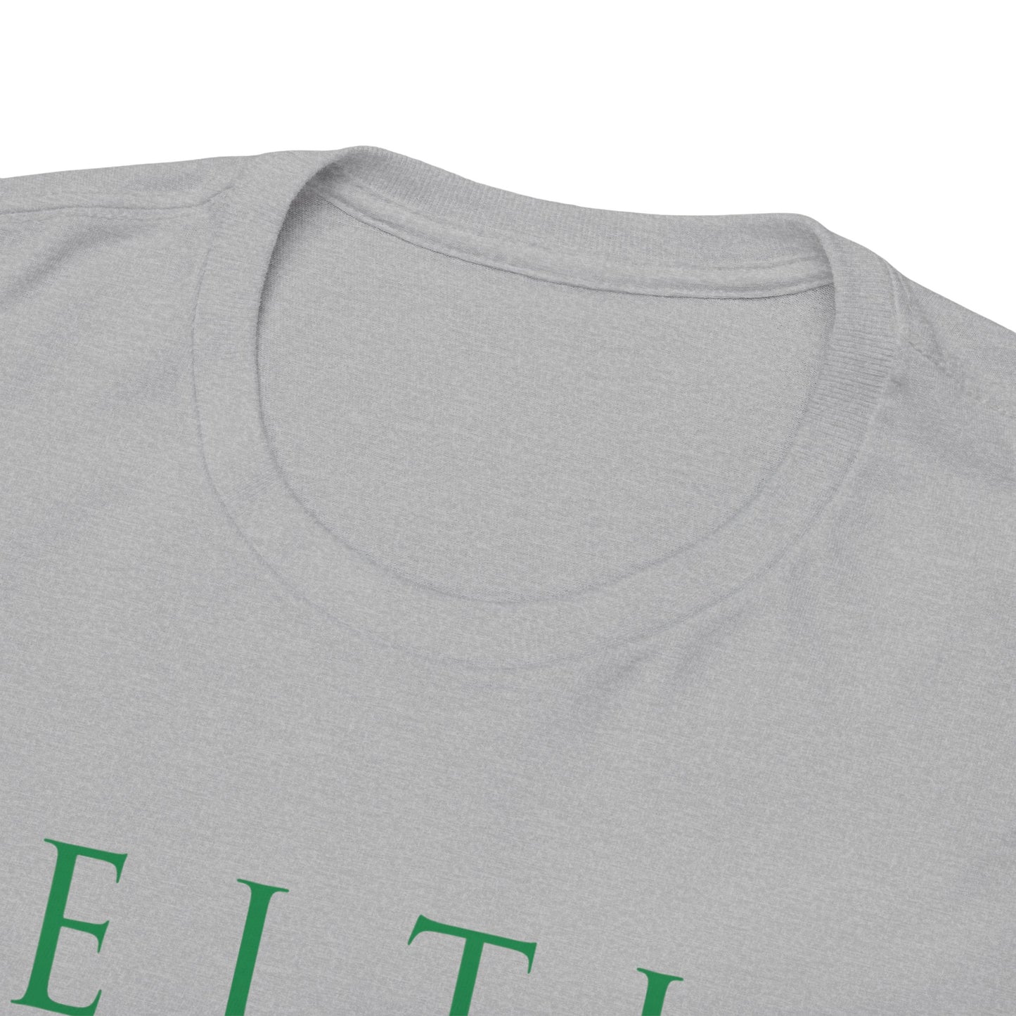 Celtic Clover & Trophies Unisex Heavy Cotton T-Shirt - Irish Green/Black/White/Gold/Sport Grey/Charcoal/Military Green/Forest Green