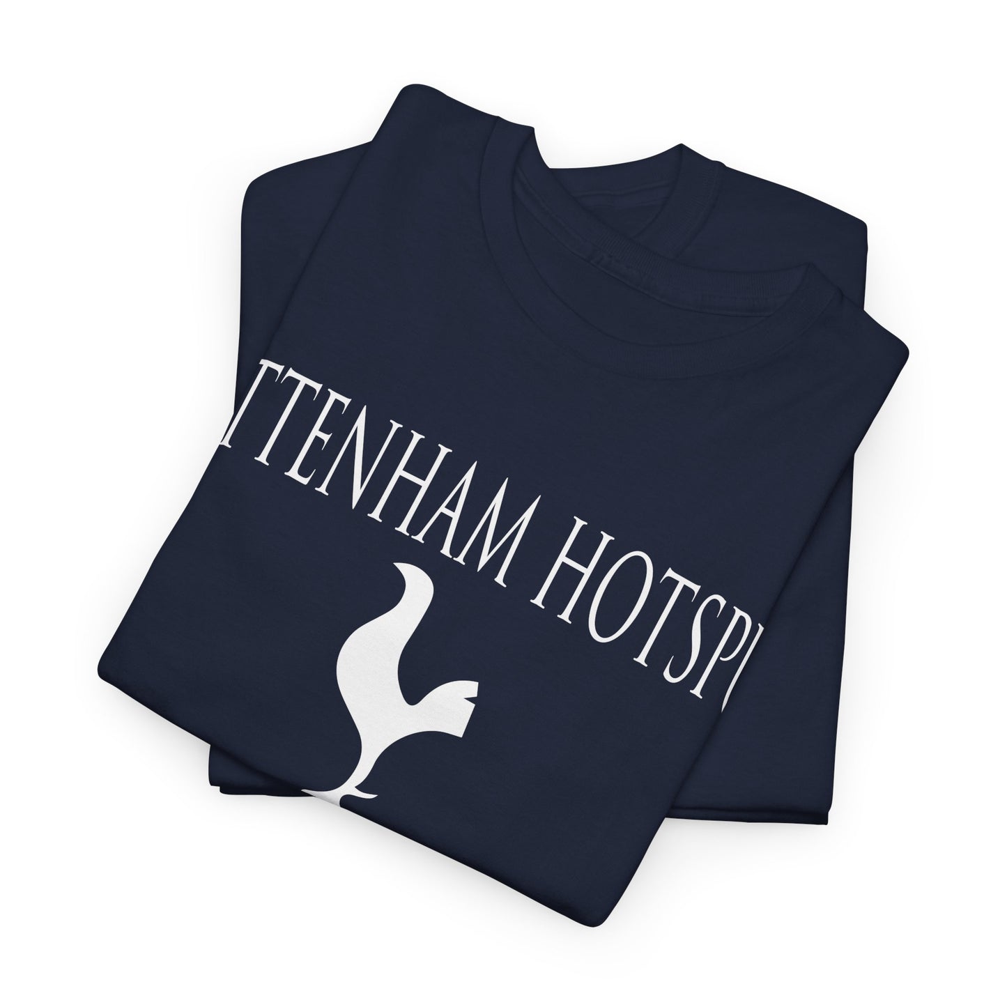 Tottenham Hotspur Cockerel & Trophies Unisex Heavy Cotton T-Shirt - Navy/White/Black/Gold/Light Blue/Royal