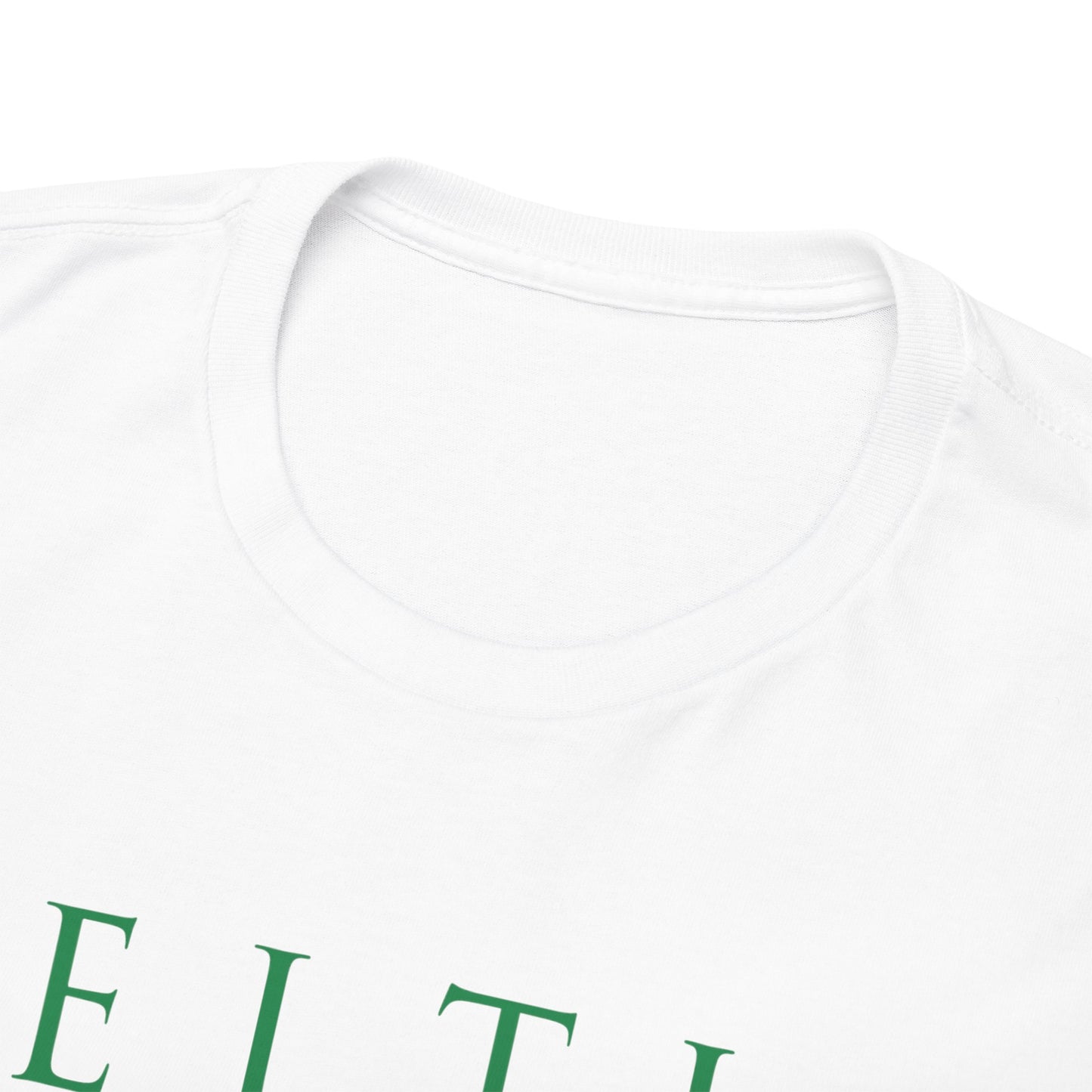 Celtic Clover & Trophies Unisex Heavy Cotton T-Shirt - Irish Green/Black/White/Gold/Sport Grey/Charcoal/Military Green/Forest Green