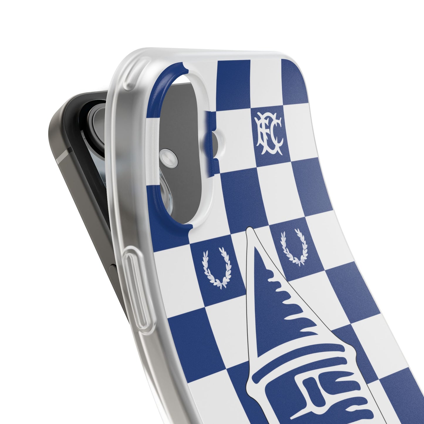 Everton Blue & White Chequered iPhone Flexi Case - iPhone 16, 15, 14, Plus/Pro/Pro Max