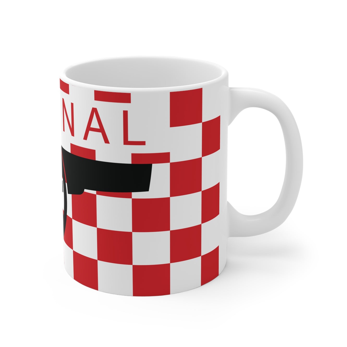 Arsenal Red & White Chequered Cannon Mug
