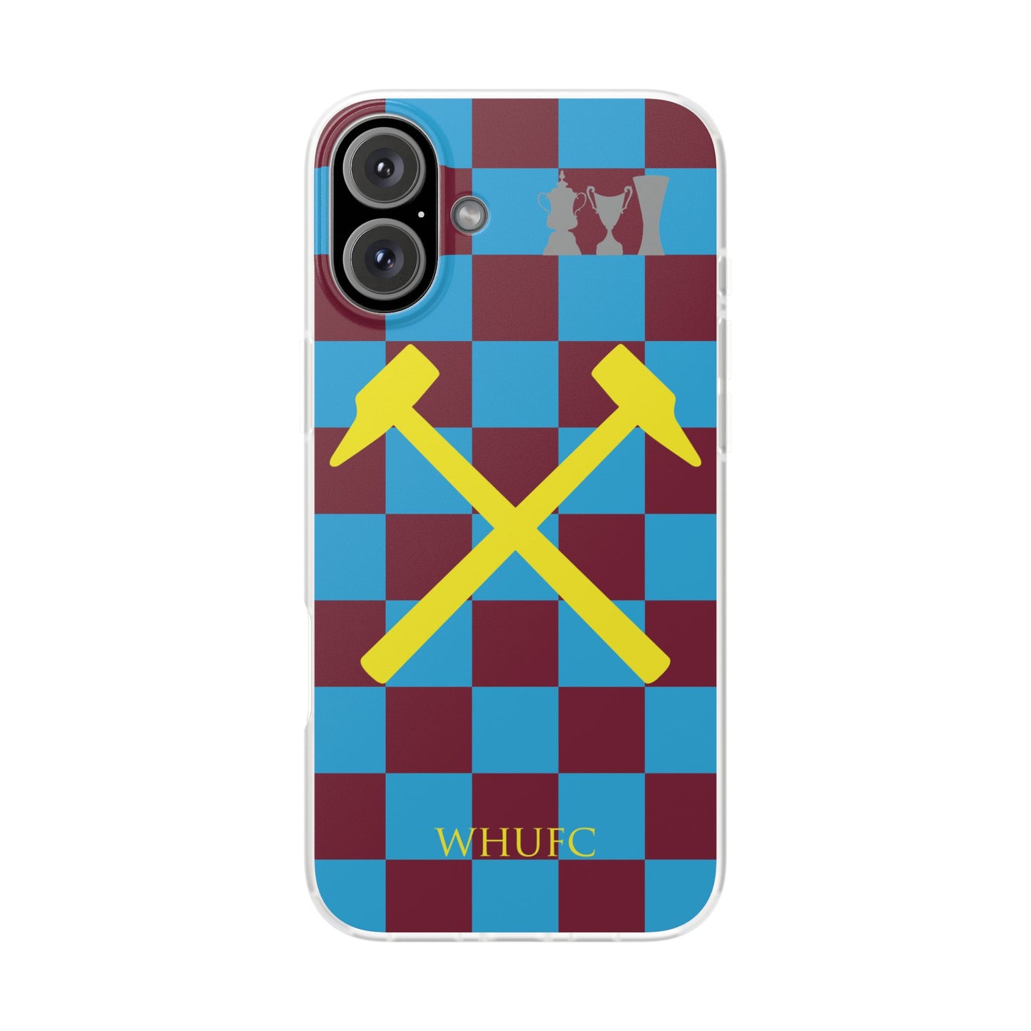 West Ham United Claret & Blue iPhone Flexi Case - iPhone 16, 15, 14, Plus/Pro/Pro Max