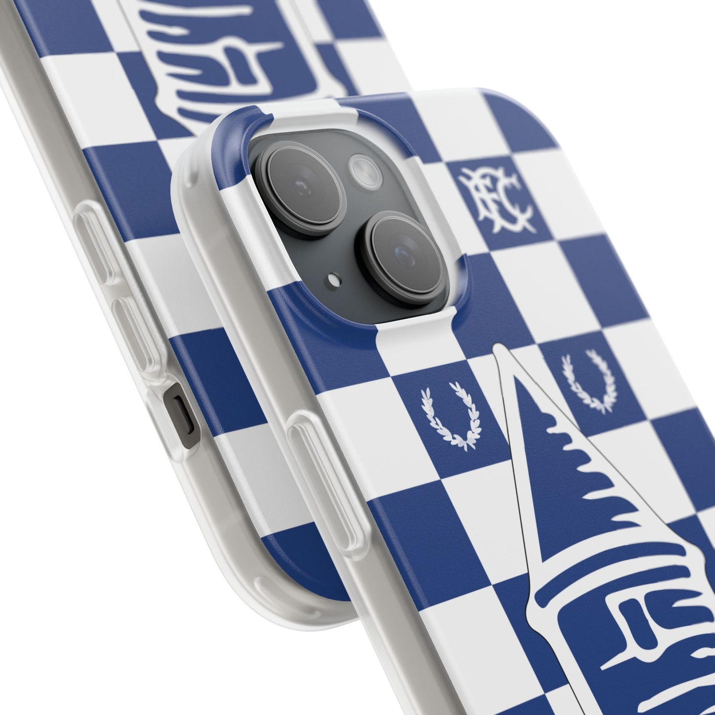 Everton Blue & White Chequered iPhone Flexi Case - iPhone 16, 15, 14, Plus/Pro/Pro Max