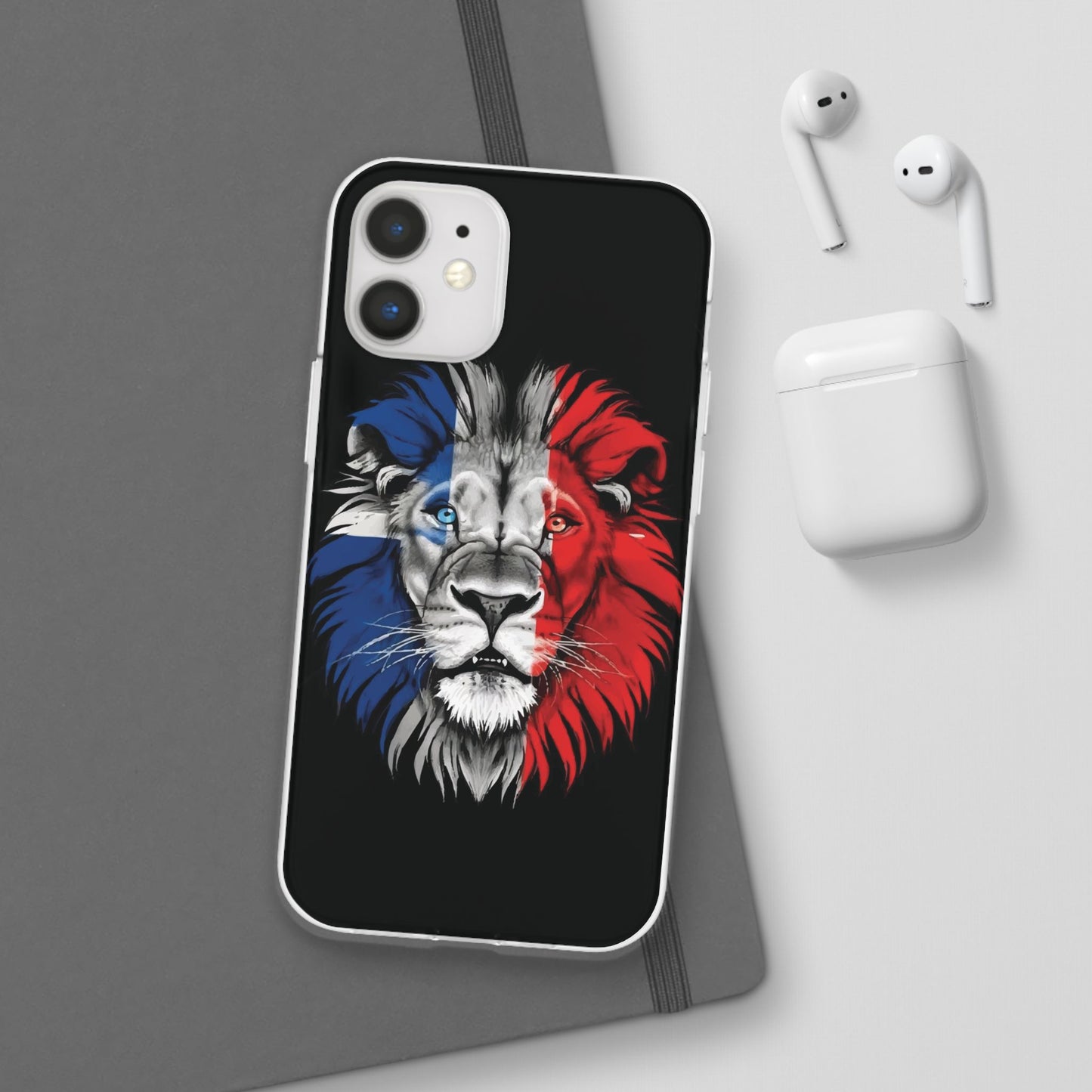 Great Britain Union Jack Lion black iPhone Flexi Case - iPhone 12, 13, 14, 15, 16, Mini/Plus/Pro/Pro Max