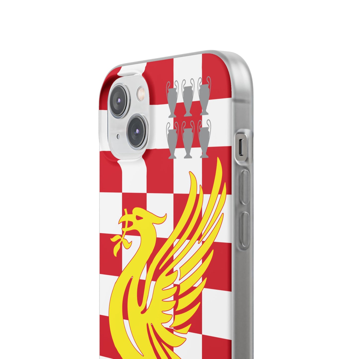 Liverpool Red & White Chequered iPhone Flexi Case - iPhone 16, 15, 14, Plus/Pro/Pro Max