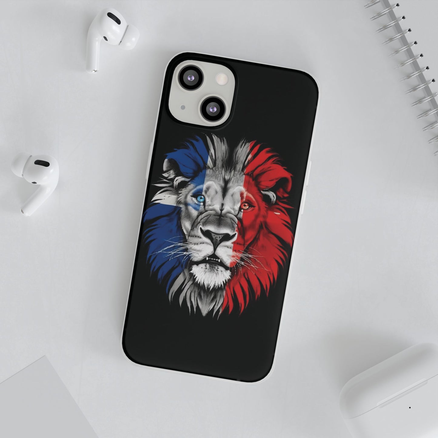Great Britain Union Jack Lion black iPhone Flexi Case - iPhone 12, 13, 14, 15, 16, Mini/Plus/Pro/Pro Max