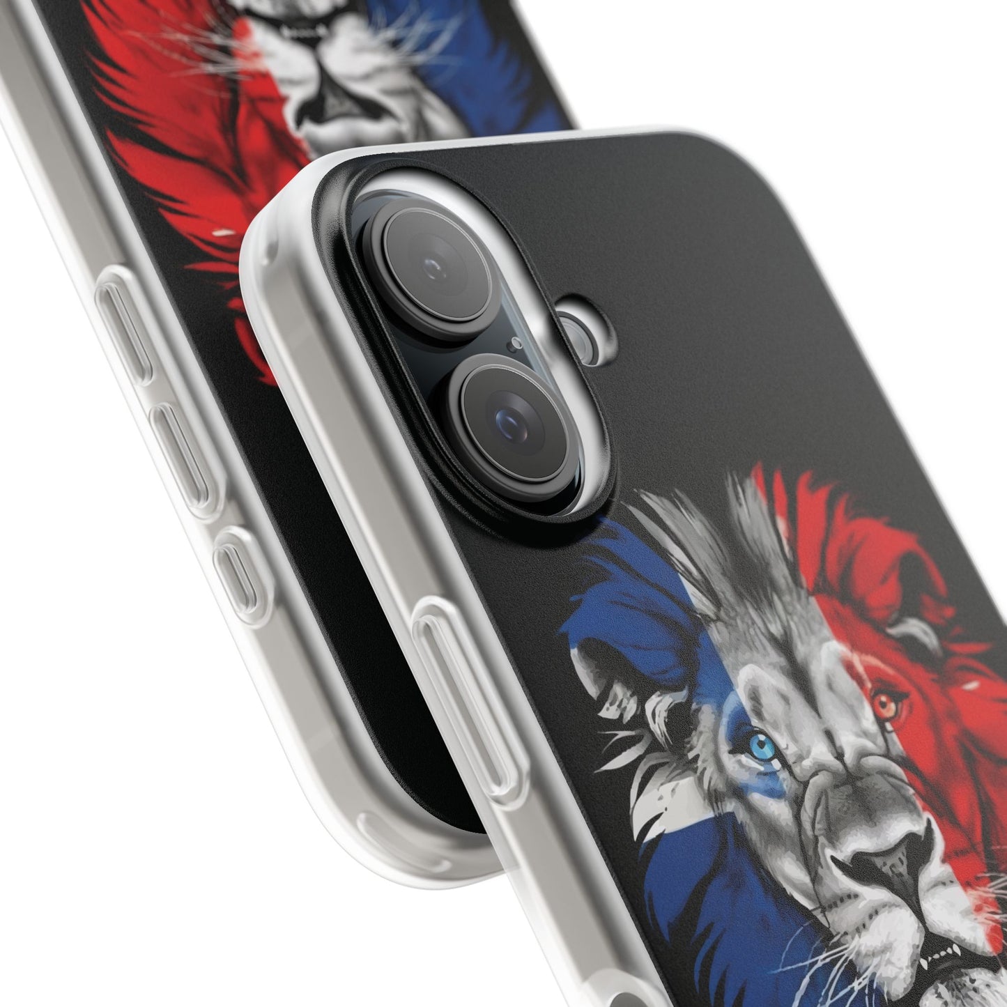 Great Britain Union Jack Lion black iPhone Flexi Case - iPhone 12, 13, 14, 15, 16, Mini/Plus/Pro/Pro Max