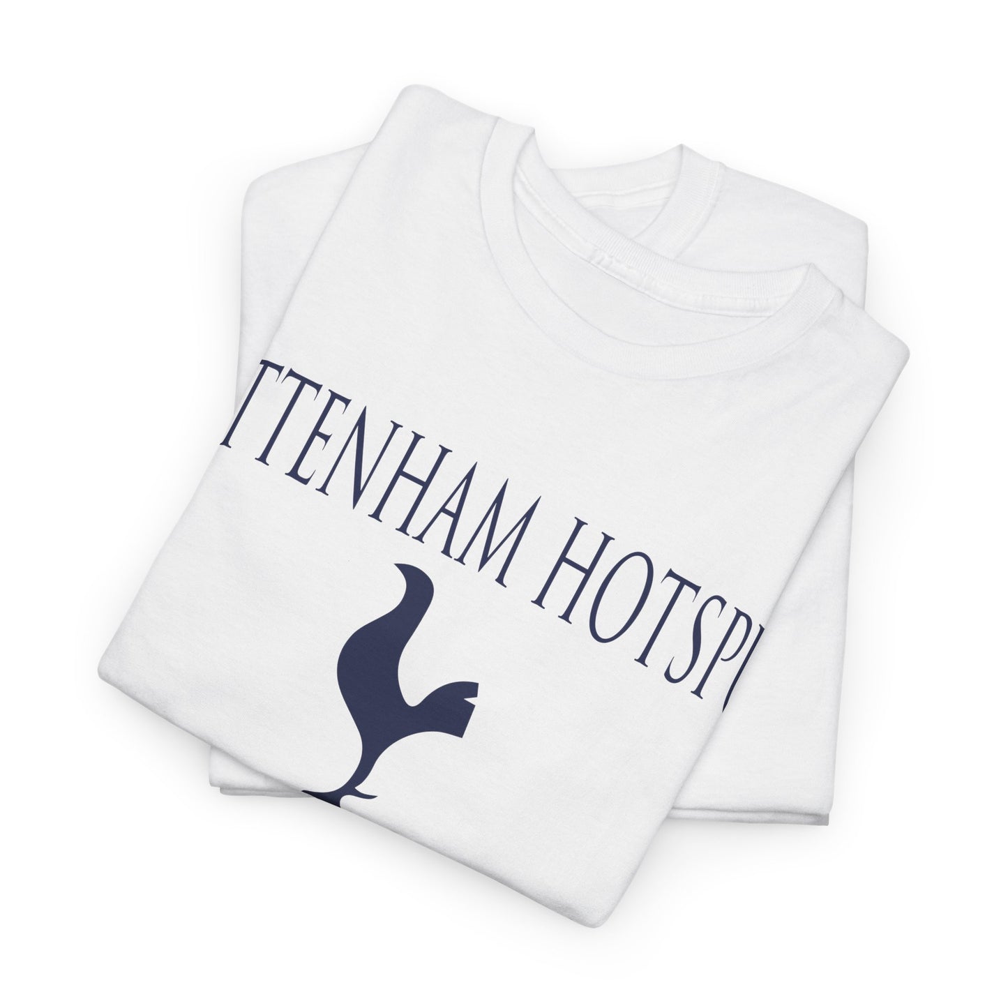 Tottenham Hotspur Cockerel & Trophies Unisex Heavy Cotton T-Shirt - Navy/White/Black/Gold/Light Blue/Royal