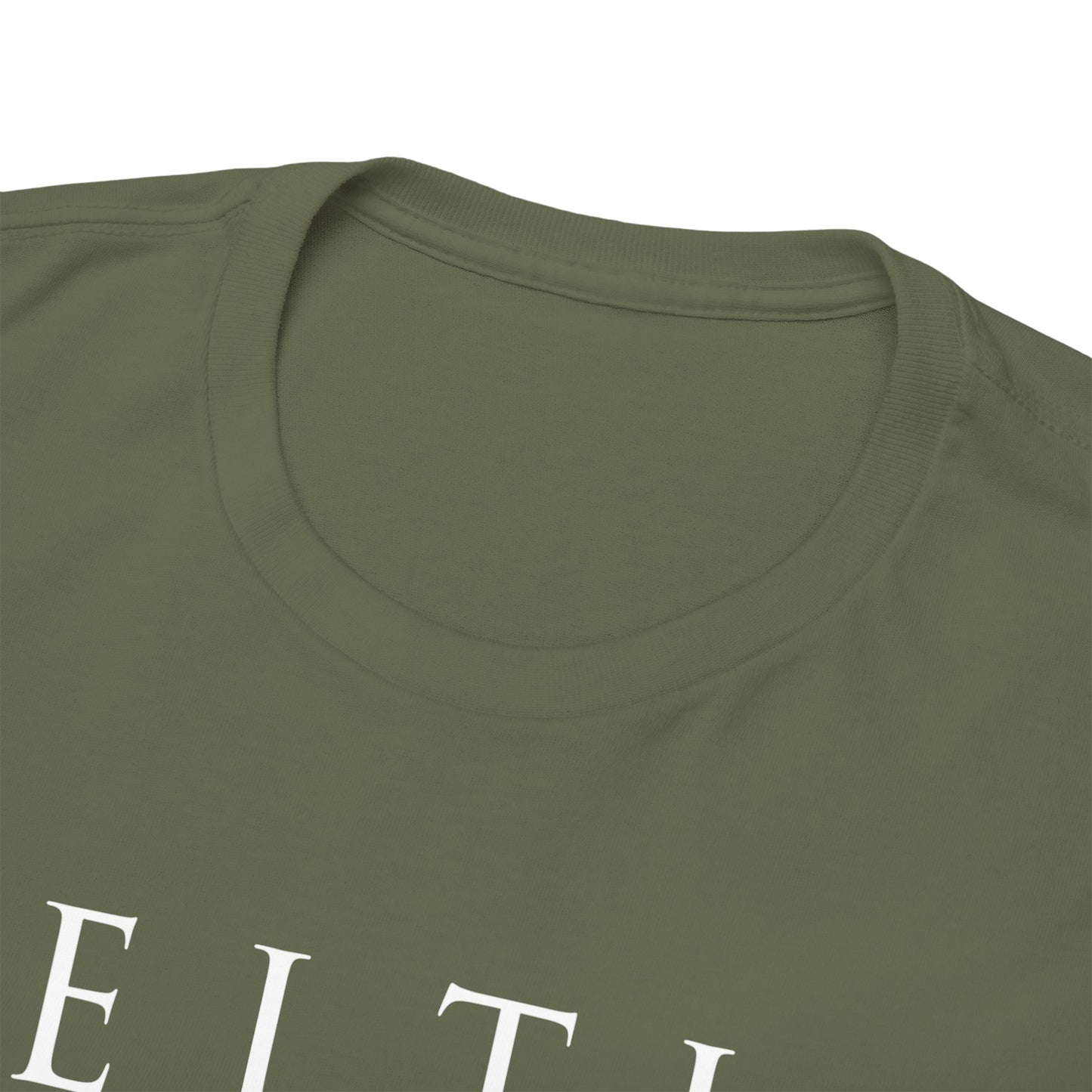 Celtic Clover & Trophies Unisex Heavy Cotton T-Shirt - Irish Green/Black/White/Gold/Sport Grey/Charcoal/Military Green/Forest Green