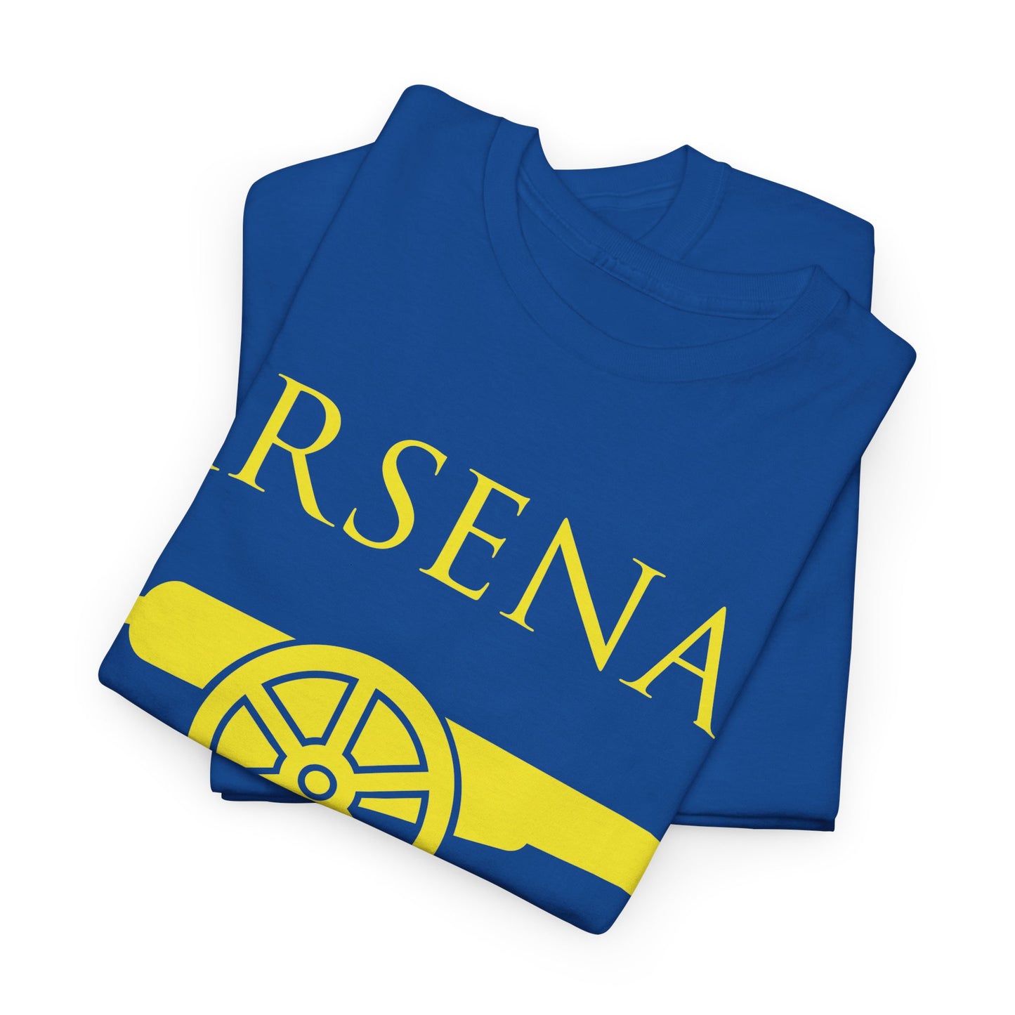 Arsenal Cannon & Trophies Unisex Heavy Cotton T-Shirt - Red/White/Black/Gold/Royal