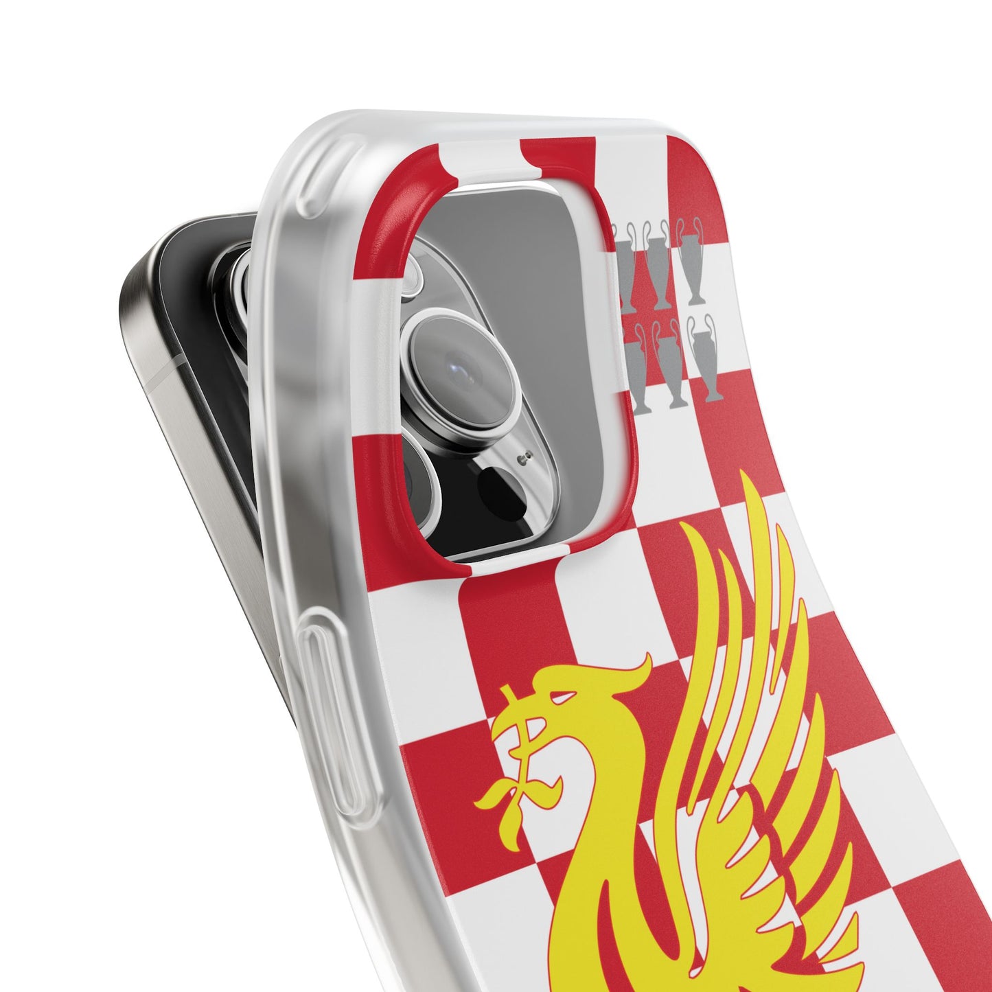 Liverpool Red & White Chequered iPhone Flexi Case - iPhone 16, 15, 14, Plus/Pro/Pro Max