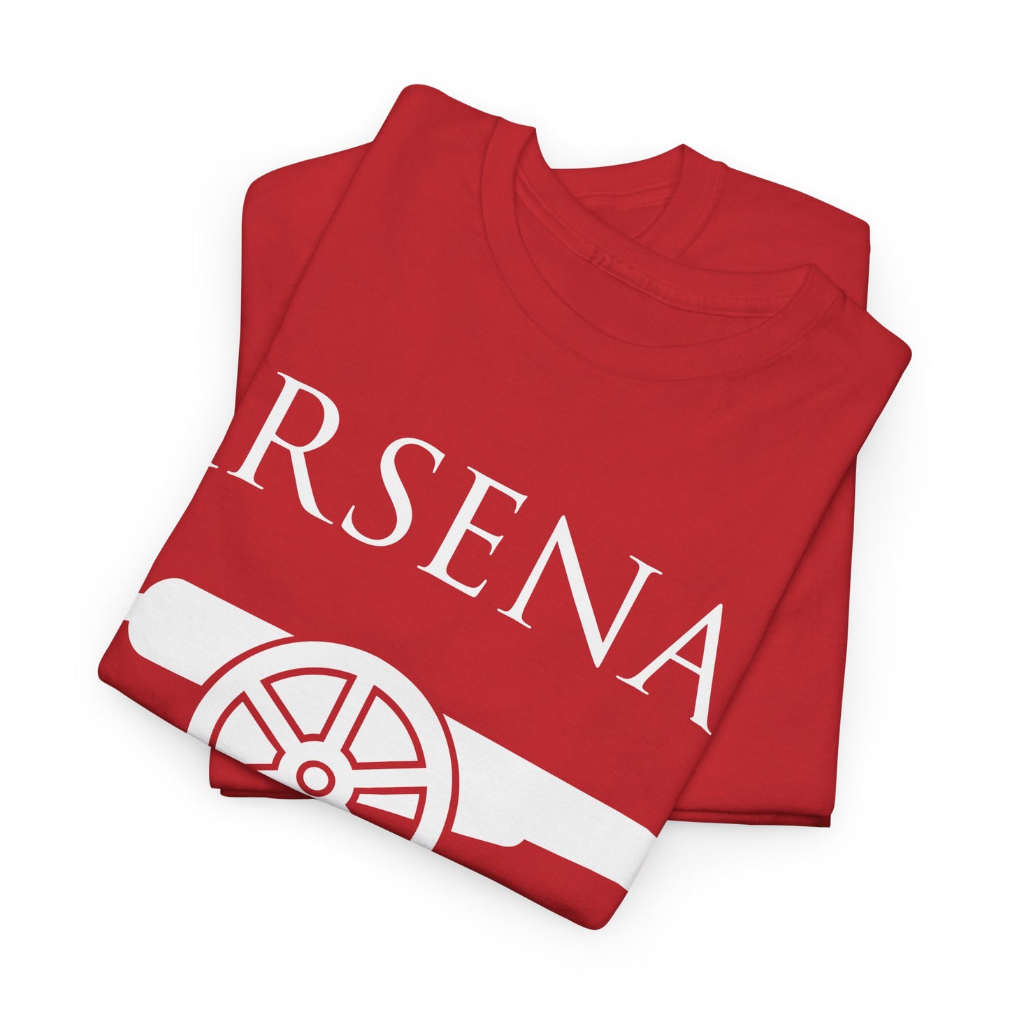 Arsenal Cannon & Trophies Unisex Heavy Cotton T-Shirt - Red/White/Black/Gold/Royal
