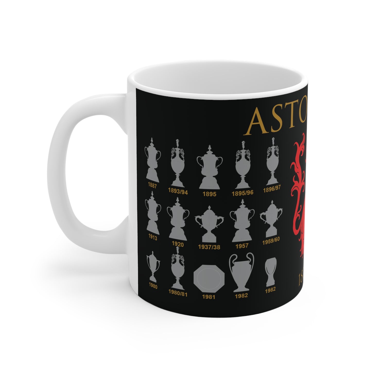 Aston Villa 150th Anniversary Trophies Collection & Lion Mug