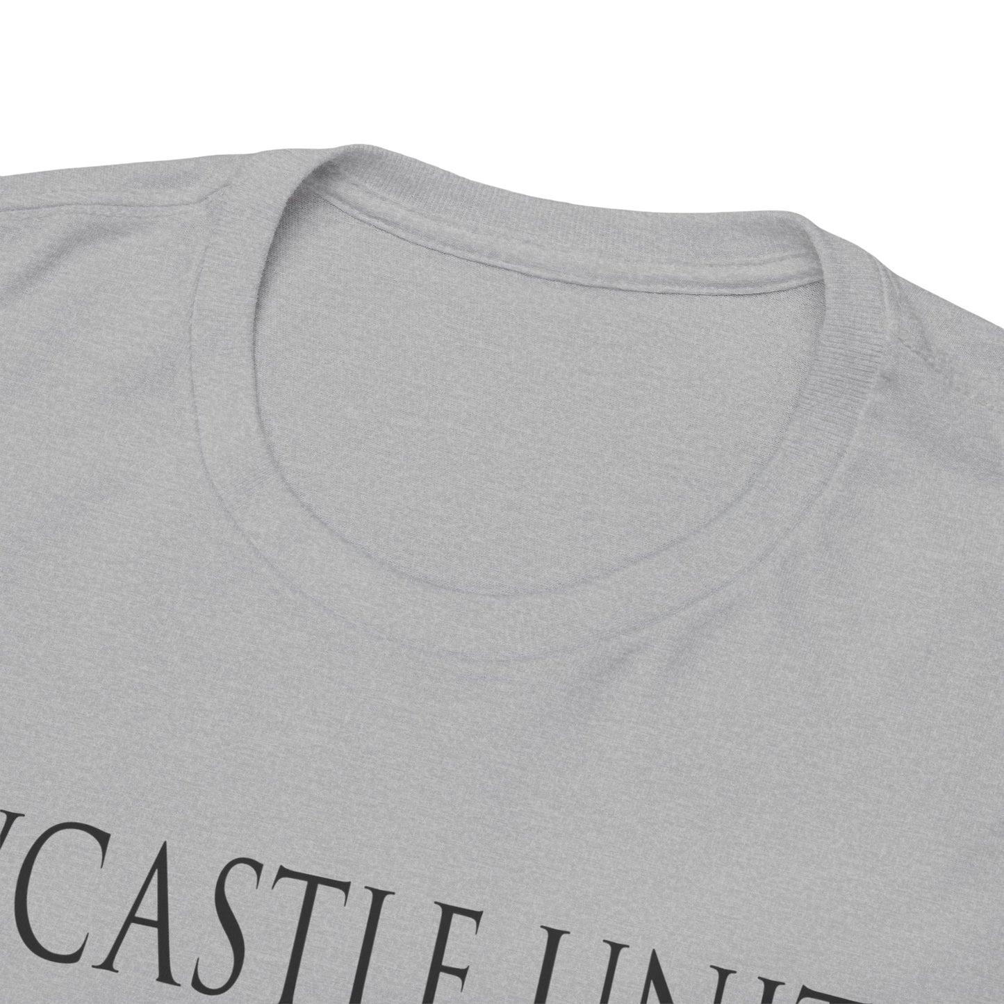 Newcastle United Trophies Unisex Heavy Cotton T-Shirt UPDATED - Black/White/Sport Grey/Charcoal