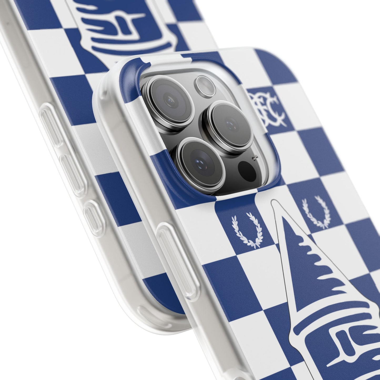 Everton Blue & White Chequered iPhone Flexi Case - iPhone 16, 15, 14, Plus/Pro/Pro Max
