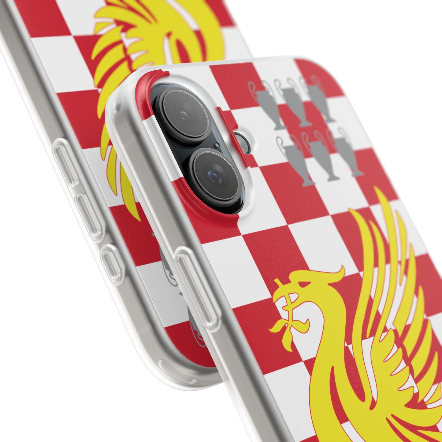 Liverpool Red & White Chequered iPhone Flexi Case - iPhone 16, 15, 14, Plus/Pro/Pro Max